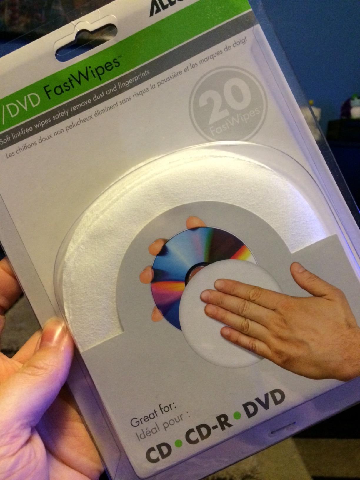 Allsop CD and DVD FastWipes, Lint-Free Wipes for Cleaning DVD, CD, PS1, PS2, XBOX & XBOX 360 Discs customer photo 1