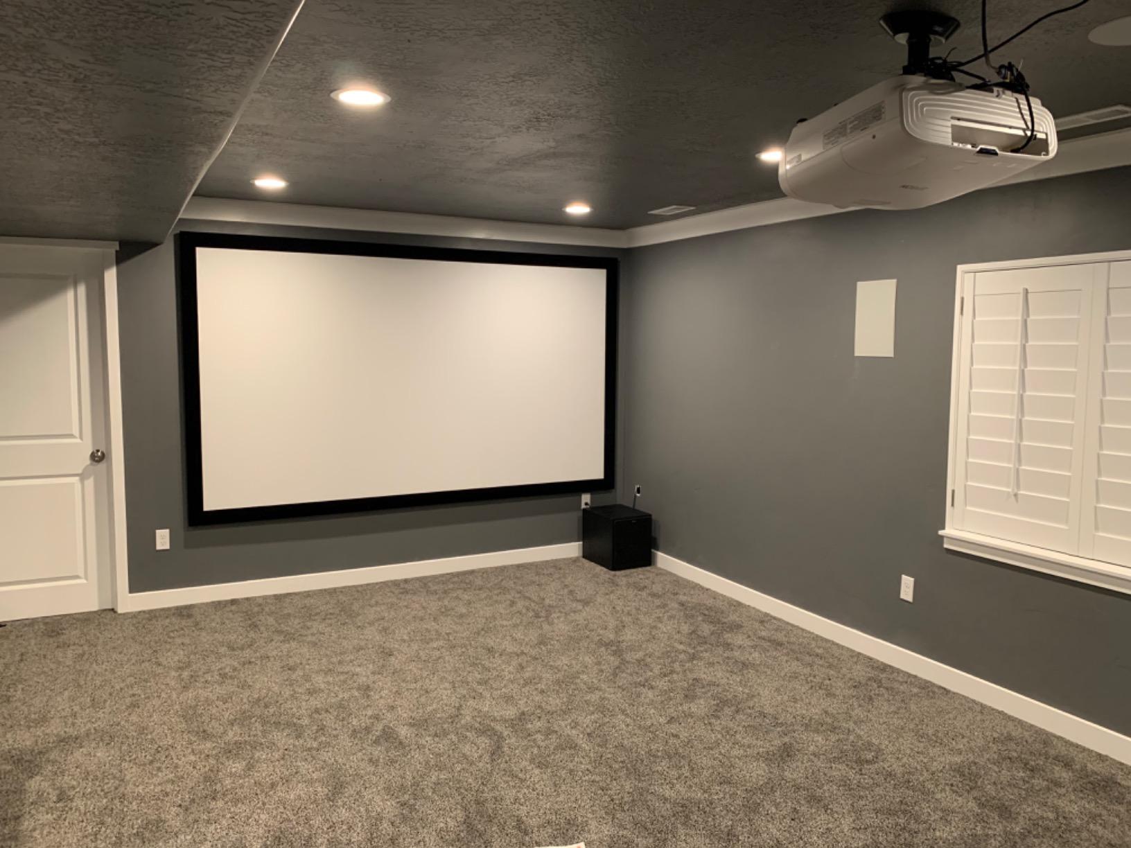 Silver Ticket Products STR Series 6 Piece Home Theater Fixed Frame 4K / 8K Ultra HD, HDTV, HDR & Active 3D Movie Projection Screen, 16:9 Format, 100