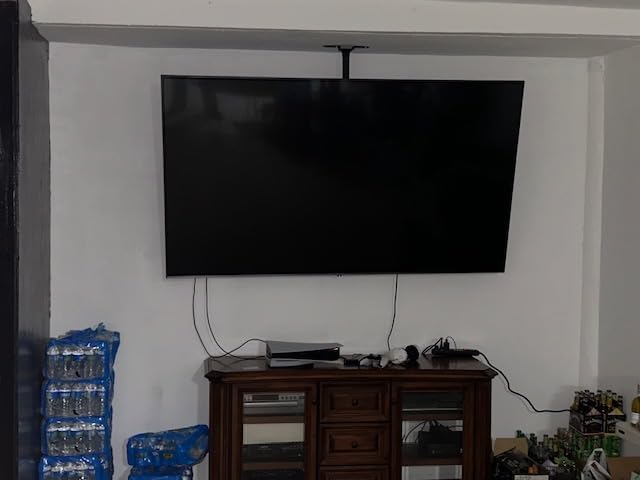 Mount-It! Ceiling TV Mount for 42-98 Inch TVs - Full Motion Swivel, Tilt & Height Adjustable Bracket, 220 lb Heavy-Duty Capacity, VESA 800x450, Sloped Ceilings & Corners - Home & Commercial Use customer photo 1