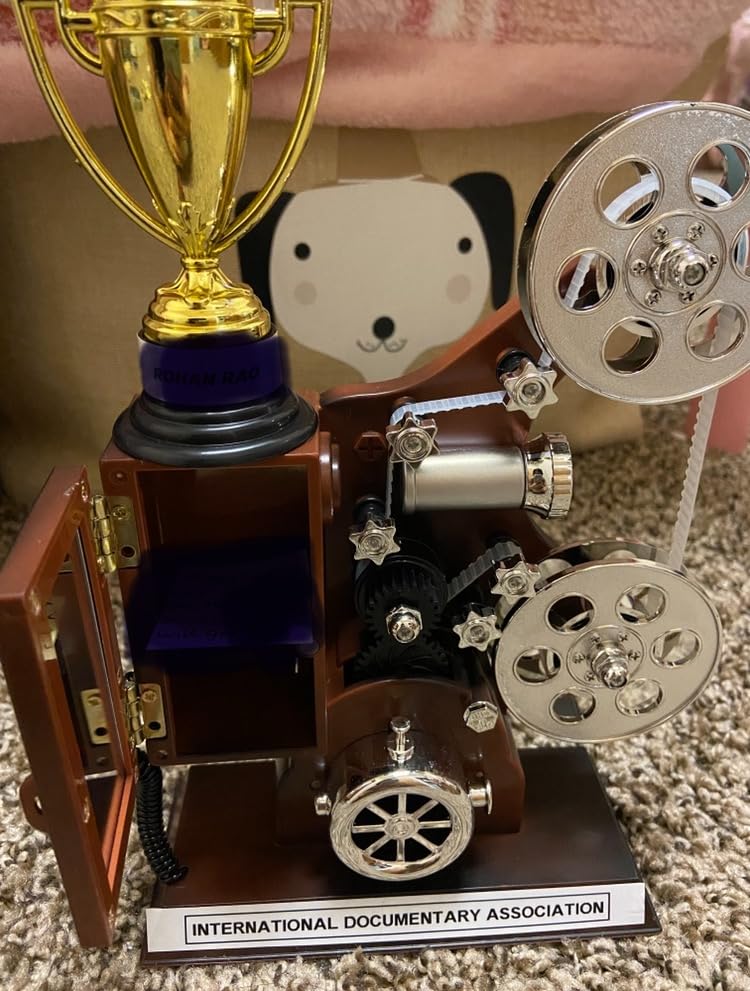 POPGIFTS Movie Projector Music Box, Mini Antique Vintage Music Box Plays Tune for Elise Movie Theater Hollywood Theme for Cinema Time Party Home Decor customer photo 1