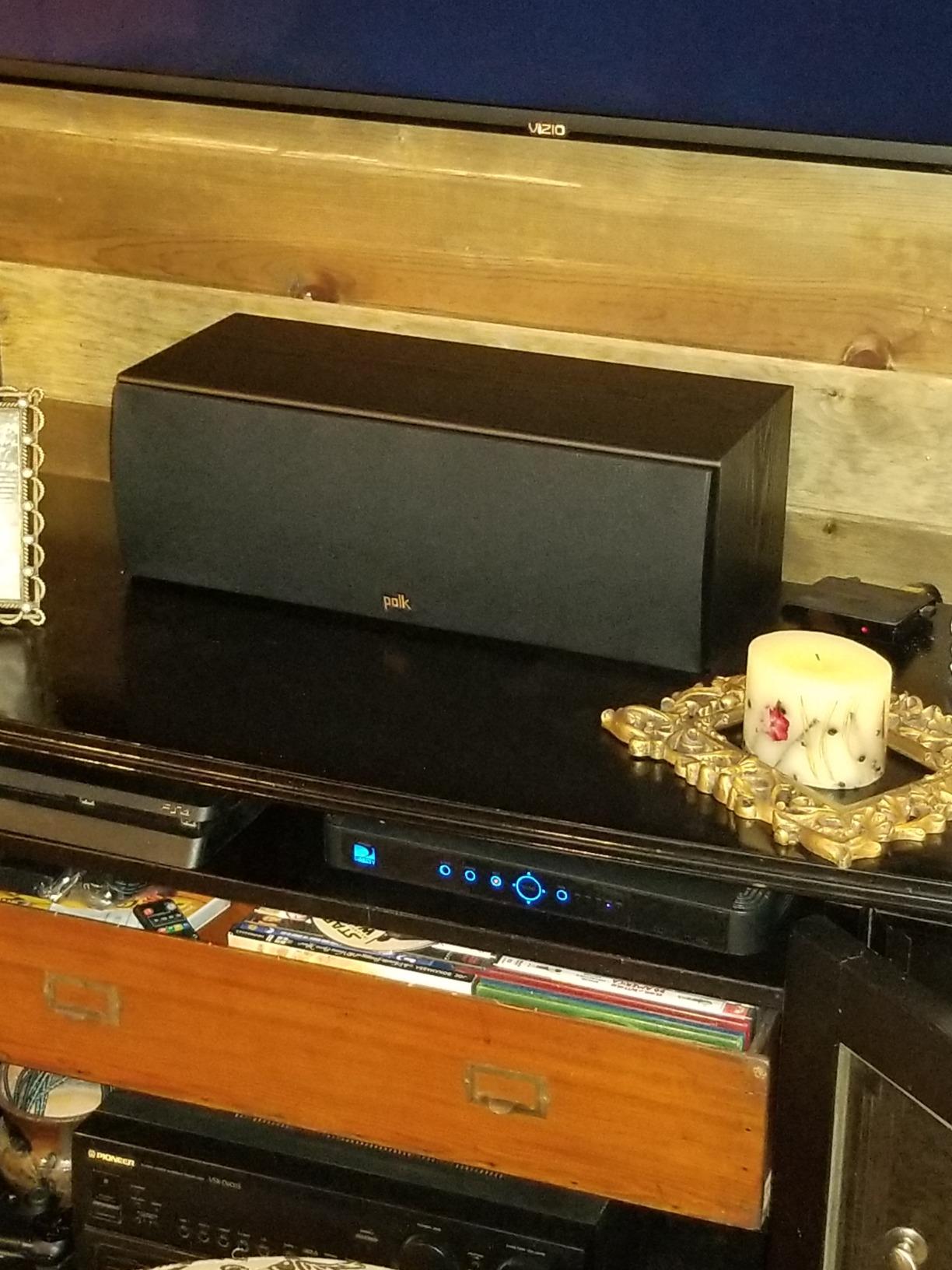 Polk Audio T30 Home Theater Center Channel Speaker - Vocal Clarity, Deep Bass Response, Dolby and DTS, Home Speaker, Single, Black customer photo 1