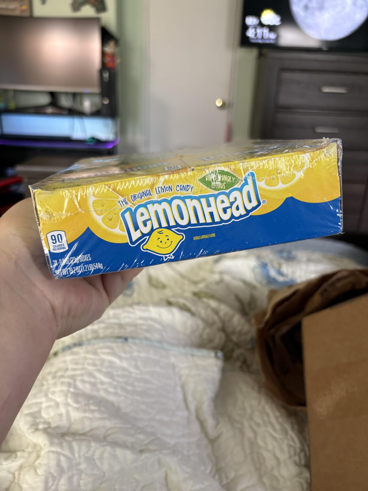 Lemonhead Hard Lemon Candy, Tangy & Sweet, Theater Box, 5 oz, 12 Ct customer photo 1