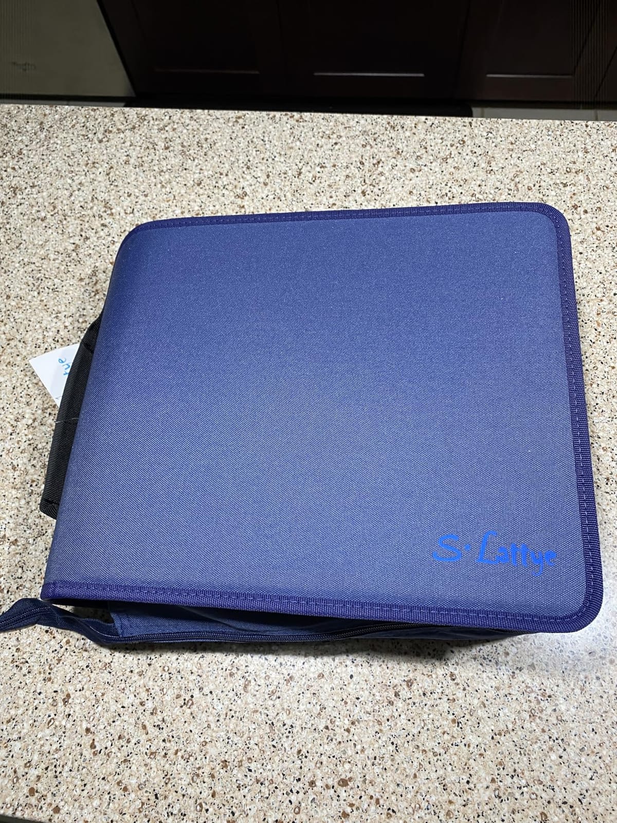 DVD CD Storage Case with Extra Wide Title Cover Pages for Blu Ray Movie Music Audio Disk (Portable Carrying Binder Holder Wallet Album Home Organizer Shelf)- Blue, 192 Disk Units, 96 Booklet Pockets customer photo 1