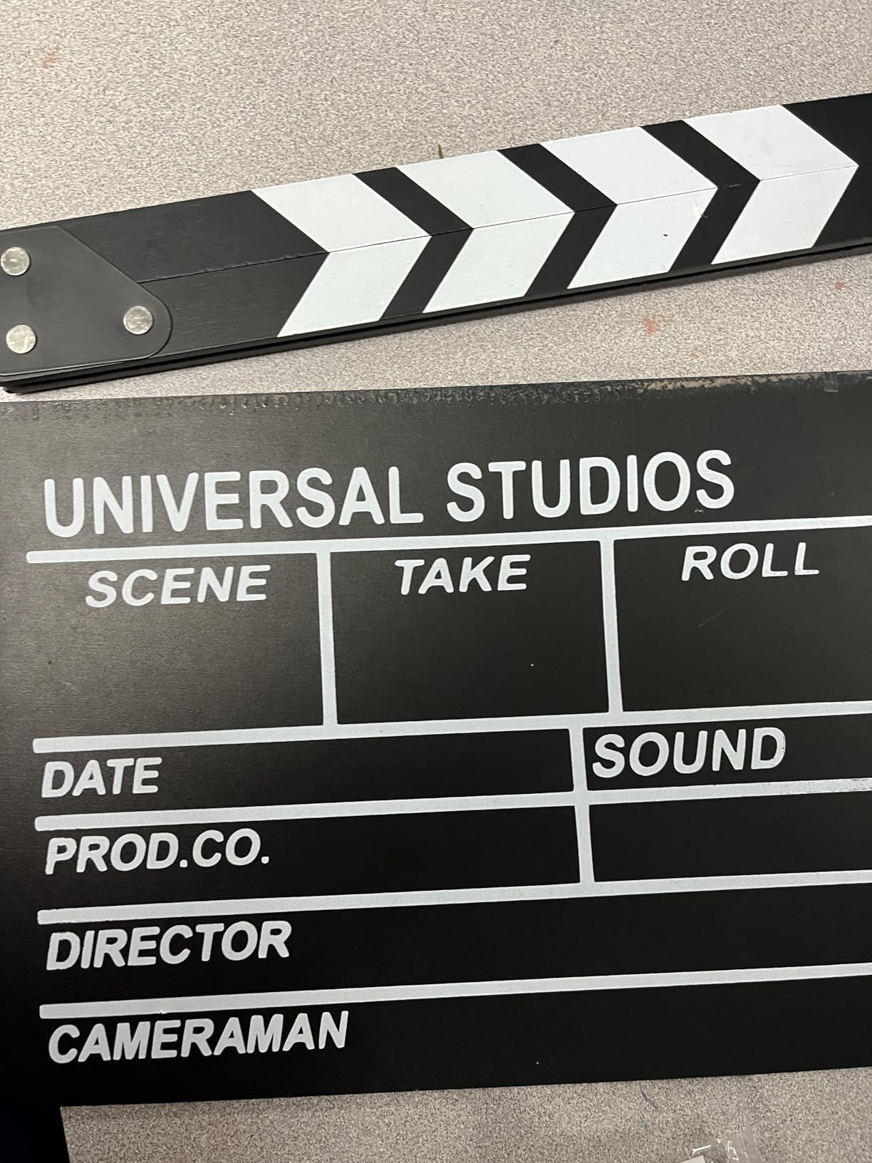 Movie Film Clap Board, Hollywood Film Clapper Board, Wooden | Film Directors Clapboard Photography Props for Movie Theme Party Decorations, Night Party Accessory with Black & White, 12x11 customer photo 2