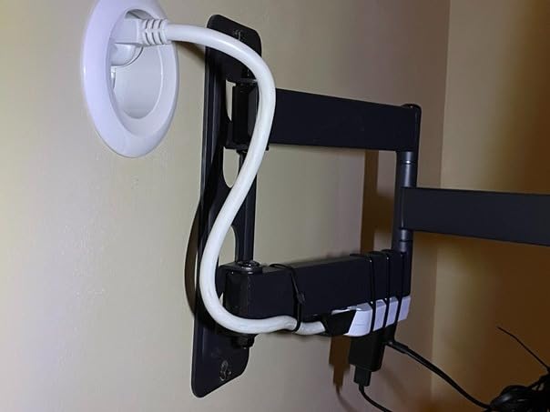 Legrand Wiremold In-Wall TV Power and Cable Grommet Kit, White (BW1950) | Cord Hider, Safe Power to TV, No Rewiring, Code Compliant customer photo 2