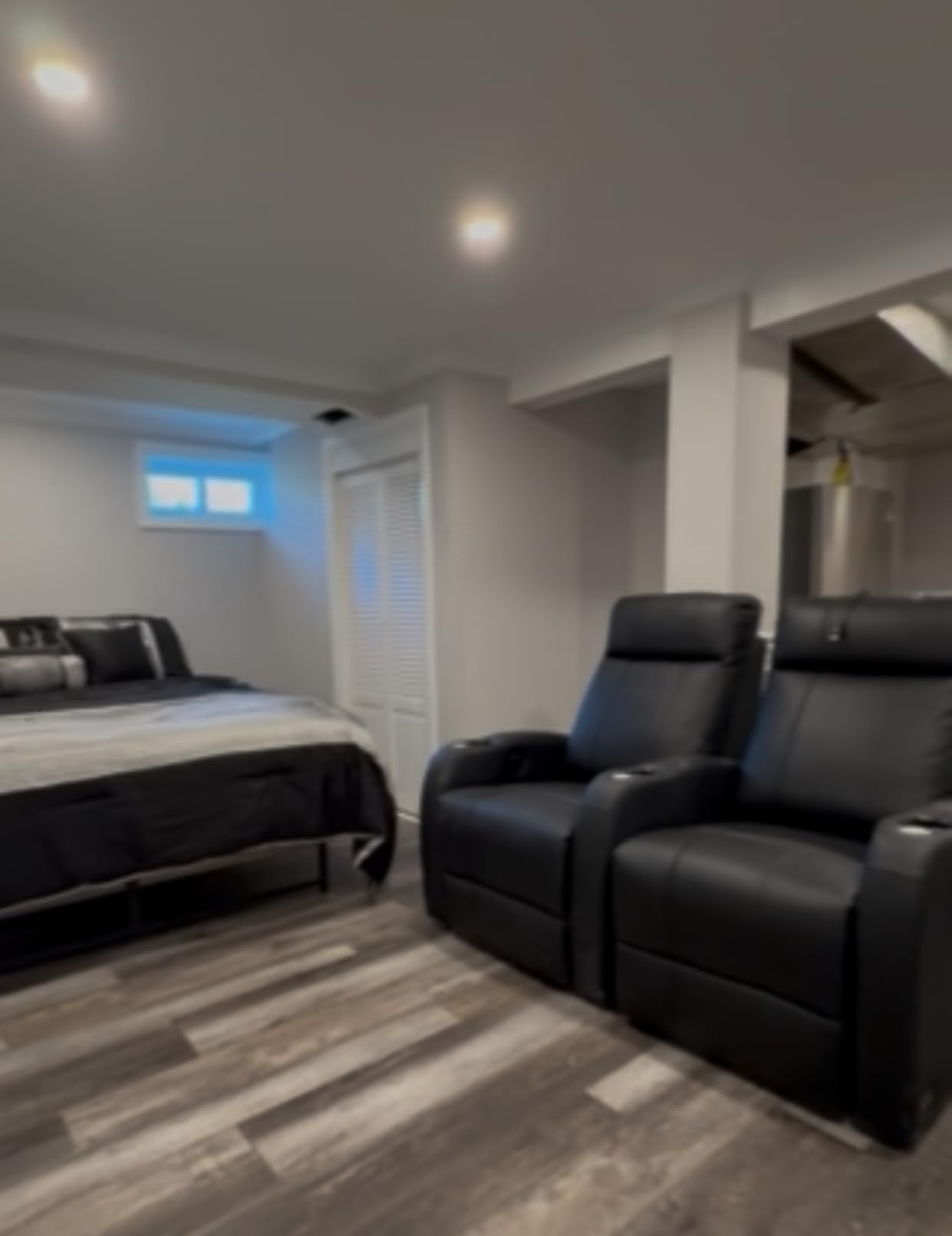 Valencia Syracuse Home Theater Seating | Premium Top Grain Nappa 9000 Leather, Power Recliner, LED Lighting (Row of 3, Black) customer photo 1