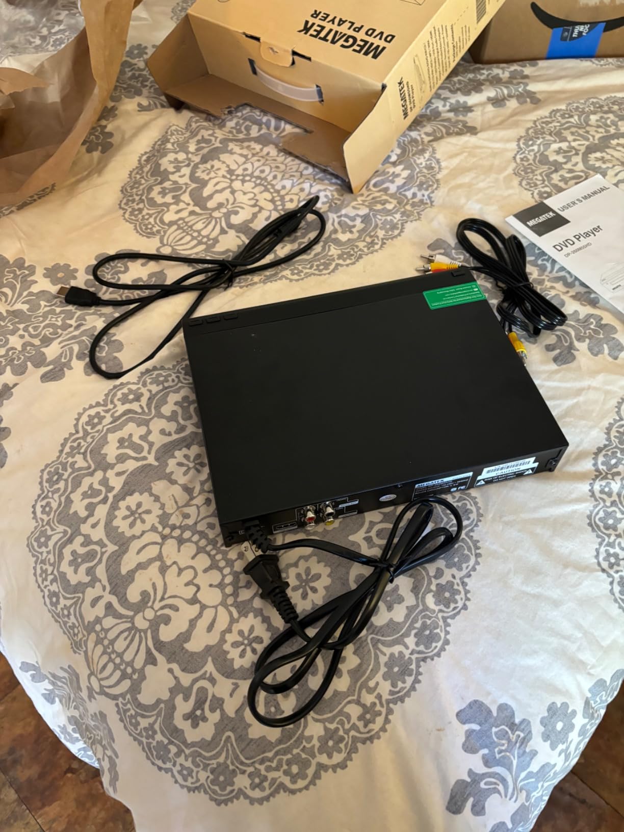 MEGATEK Region-Free DVD Player for TV with HDMI & 1080P Upscaling | CD/DVD/USB Playback, Compact Metal Housing, Coaxial Audio, LED Display, Remote & HDMI/AV Cables Included customer photo 2