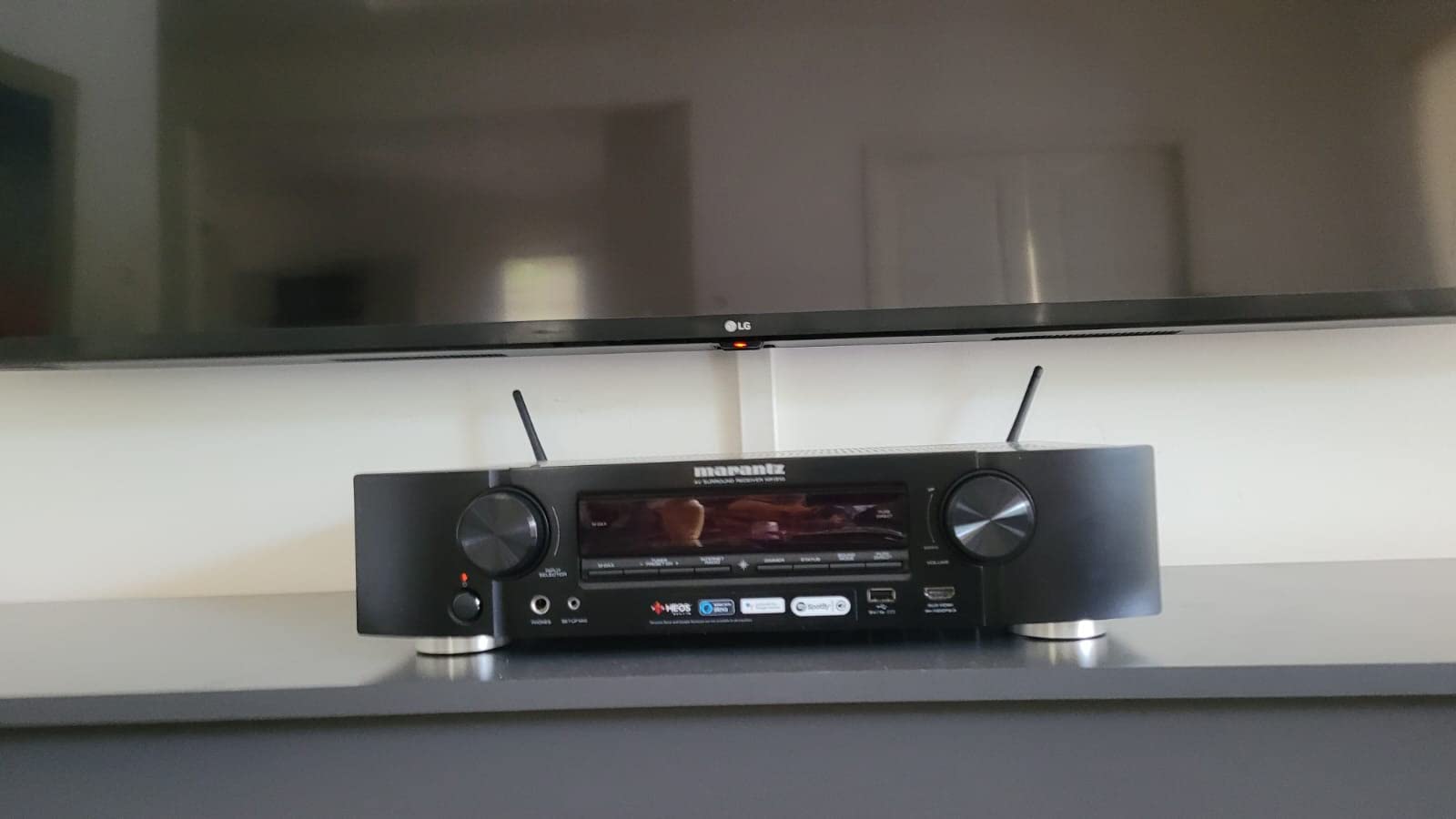 Marantz NR1510 UHD AV Receiver - Slim 5.2 Channel Home Theater Amplifier, Dolby TrueHD and DTS-HD Master Audio | Alexa Compatible | Stream Music via Wi-Fi, Bluetooth and HEOS Black customer photo 1