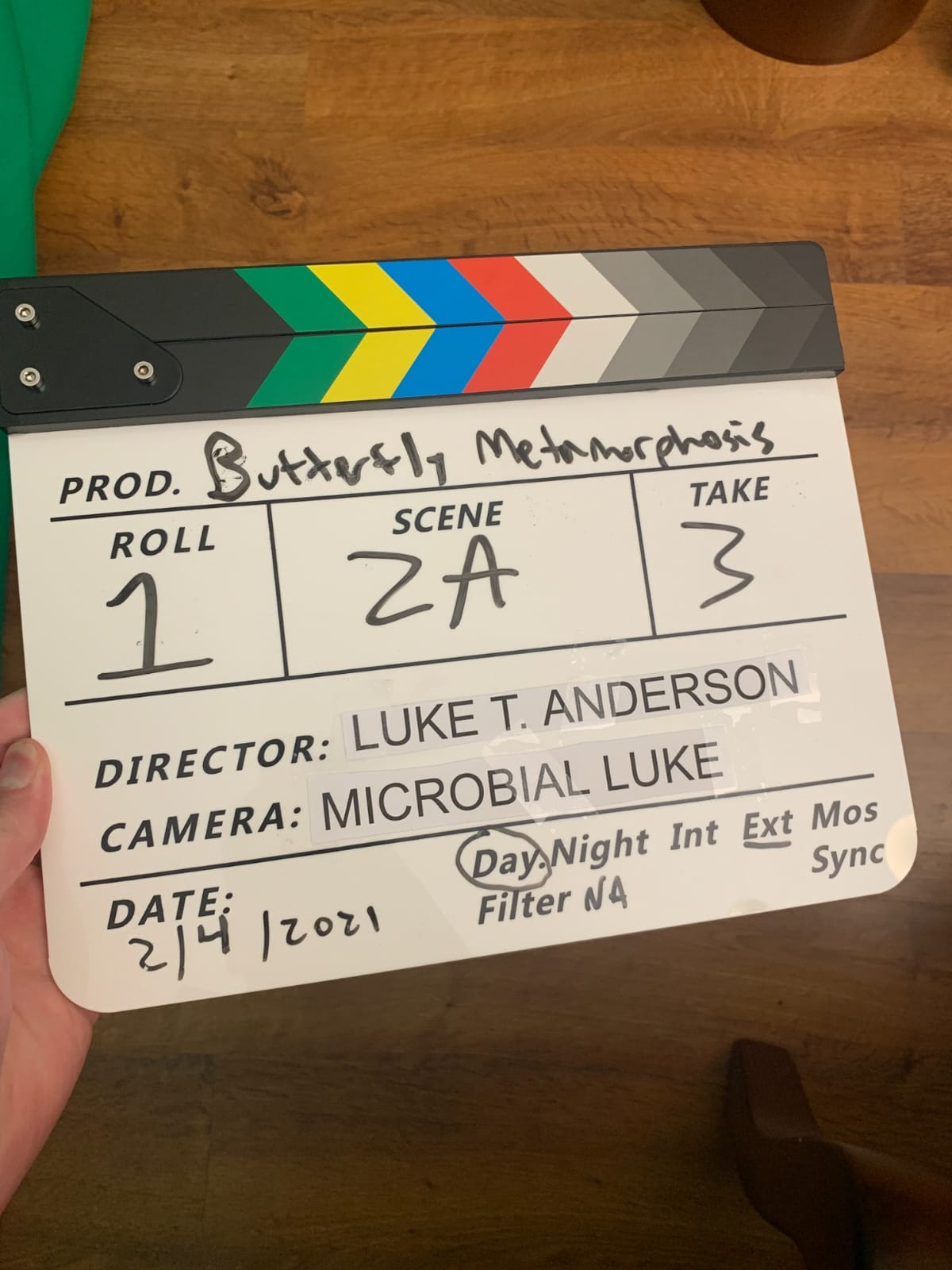 Zacro Acrylic Film Clapboard -12 x 10in Plastic Film Clapboard Cut Action Scene Clapper Board with a Magnetic Blackboard Eraser and Two Custom Pens customer photo 2