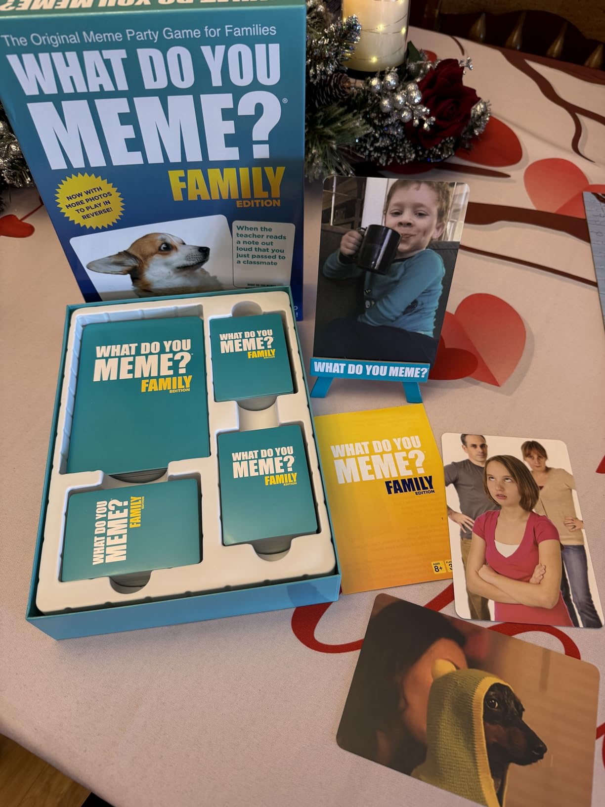 WHAT DO YOU MEME? Family Edition by Relatable - Nappa Award 2025 Winner, Family Games for Kids and Adults 8+, The TikTok Viral Sensation Kids Game - Includes 300 Caption Cards, 108 Photo Cards customer photo 1