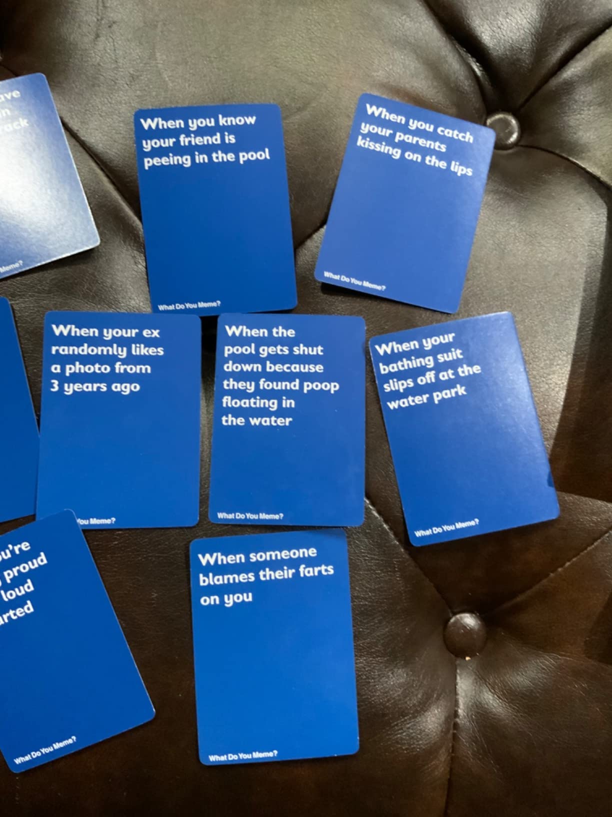 WHAT DO YOU MEME? Family Edition by Relatable - Nappa Award 2025 Winner, Family Games for Kids and Adults 8+, The TikTok Viral Sensation Kids Game - Includes 300 Caption Cards, 108 Photo Cards customer photo 2
