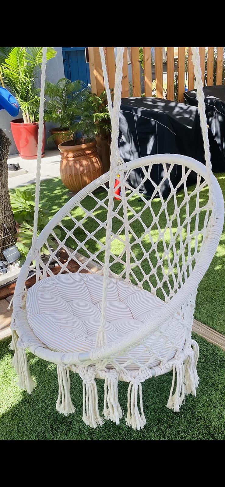 Tiita 22 Inch Floor Cushion - Round Outdoor Chair Cushion Pad (2 Count, Beige) customer photo 2