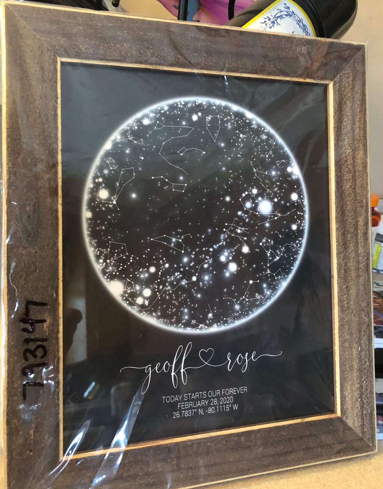 Custom Star Map Print or Canvas (9 Designs, Multiple Sizes), Personalized Constellation Map, Night Sky by date Wall Art, Unique Gift - Special Occasion, Wedding, Anniversary, Valentines Day customer photo 2