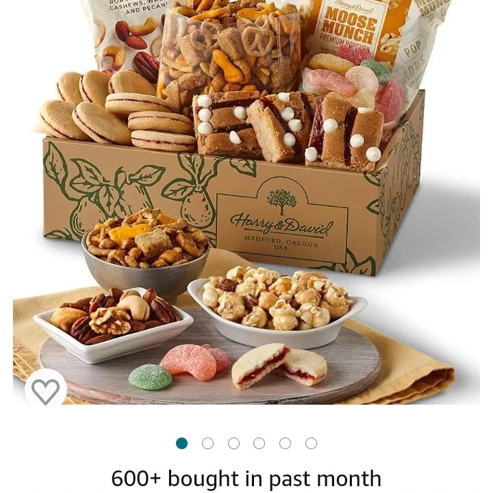 Harry & David Sweet & Salty Snacks Food Gift Basket With Popcorn, Mixed Nuts, Party Snack Mix, Galettes, Cookie Bars, And Gummies customer photo 1