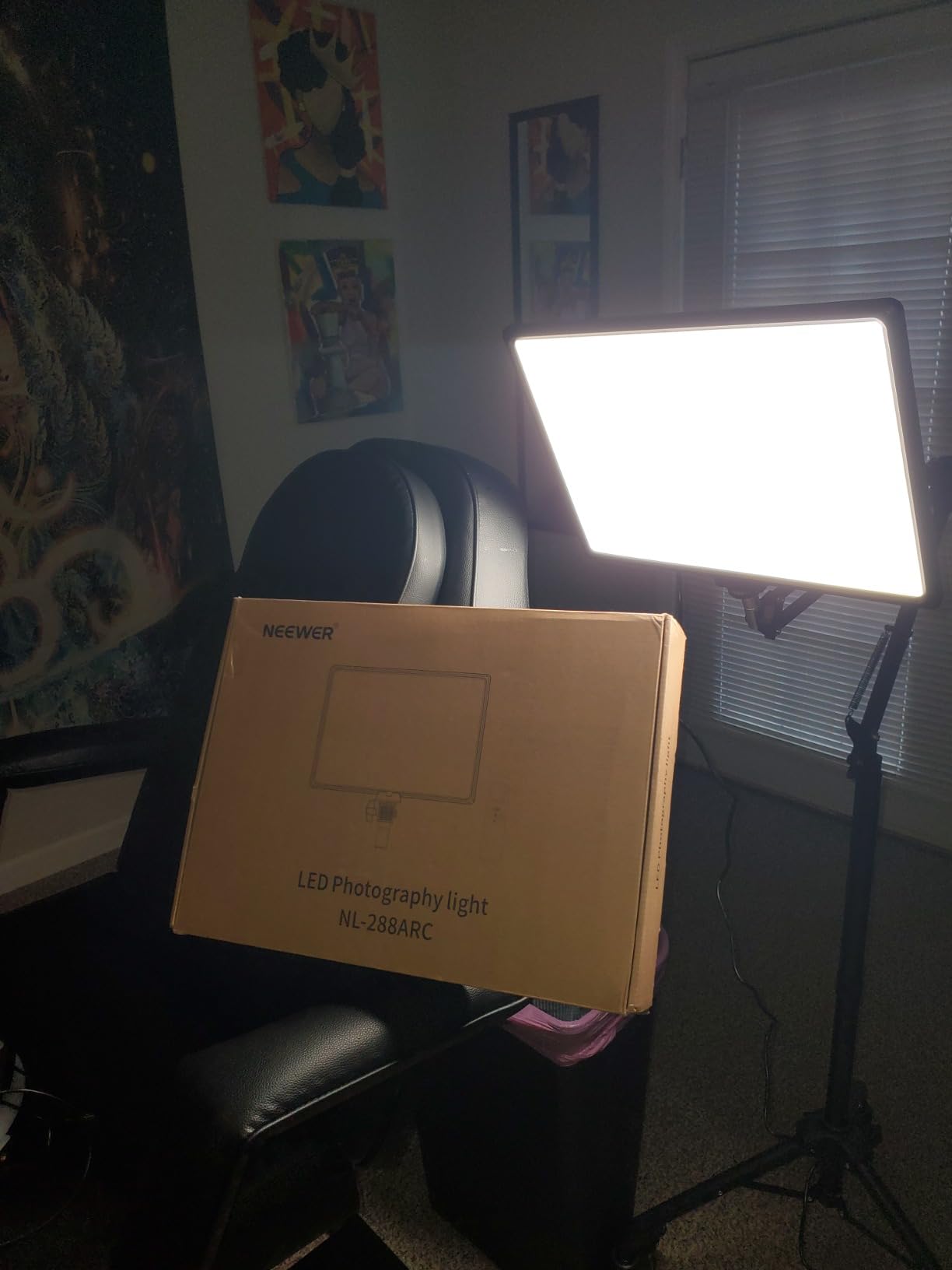 Neewer NL288 LED Video Light with 2.4G Remote, 45W 4800Lux 3200K-5600K CRI 97+ Dimmable Bi-Color 18
