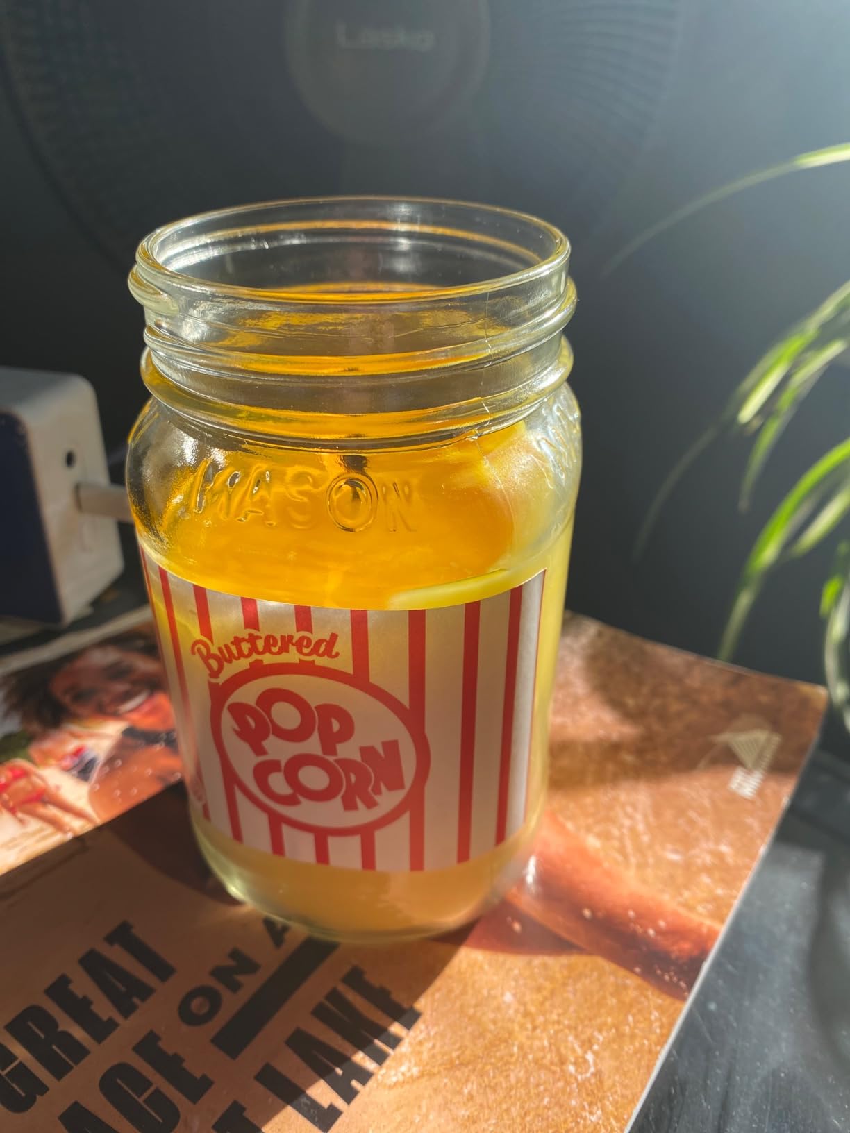 Buttered Popcorn Candle - All Natural Premium Soy Candles - Movie Night 12oz Jars customer photo 1
