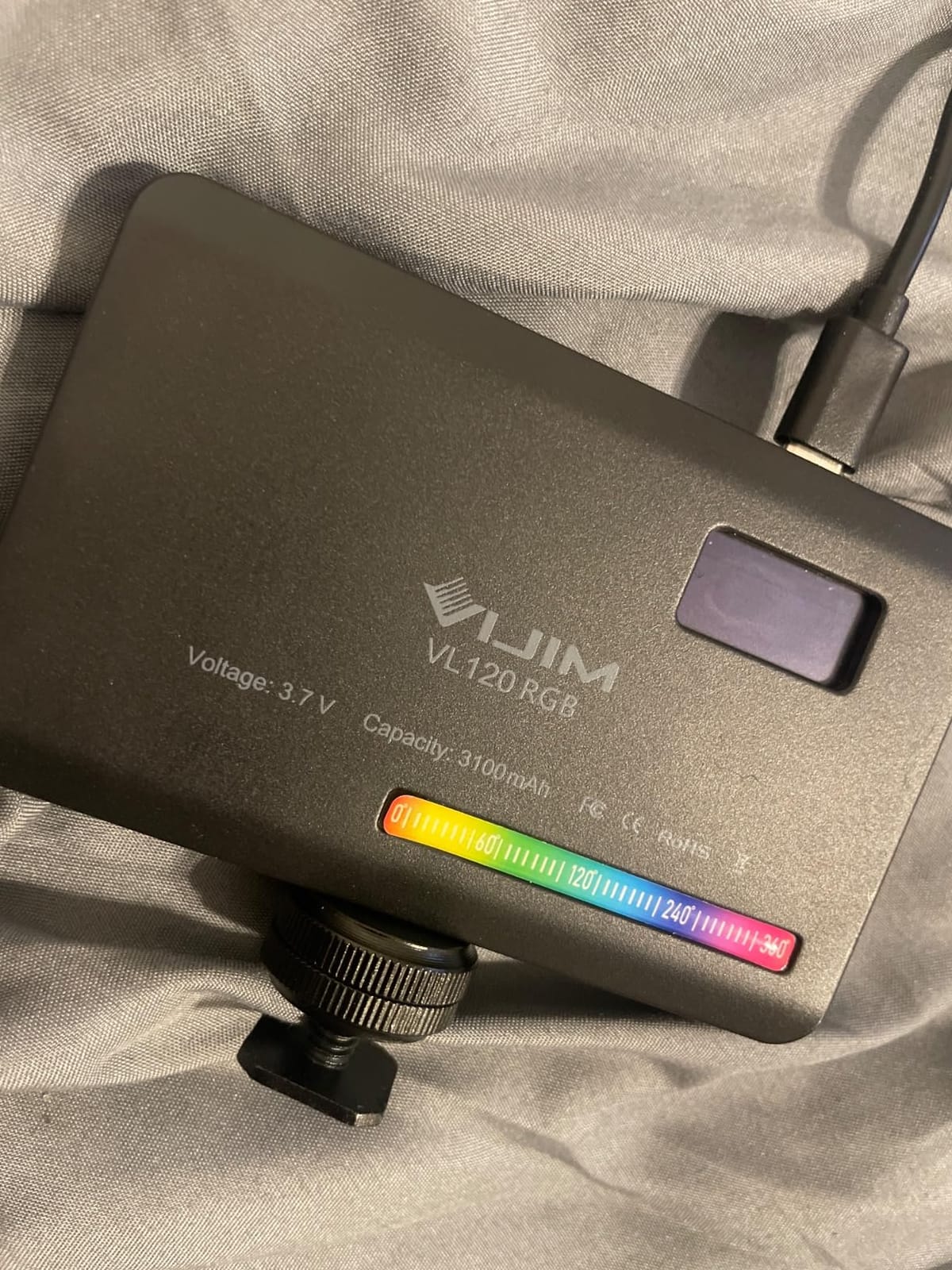 VIJIM VL120 RGB Video Light Portable LED Camera Light Panel 0-360 Full Color | CRI 95+ 2500-9000K LED 3100mAh Rechargeable DSLR Lighting for Vlogging, Photography, Video Conference customer photo 2