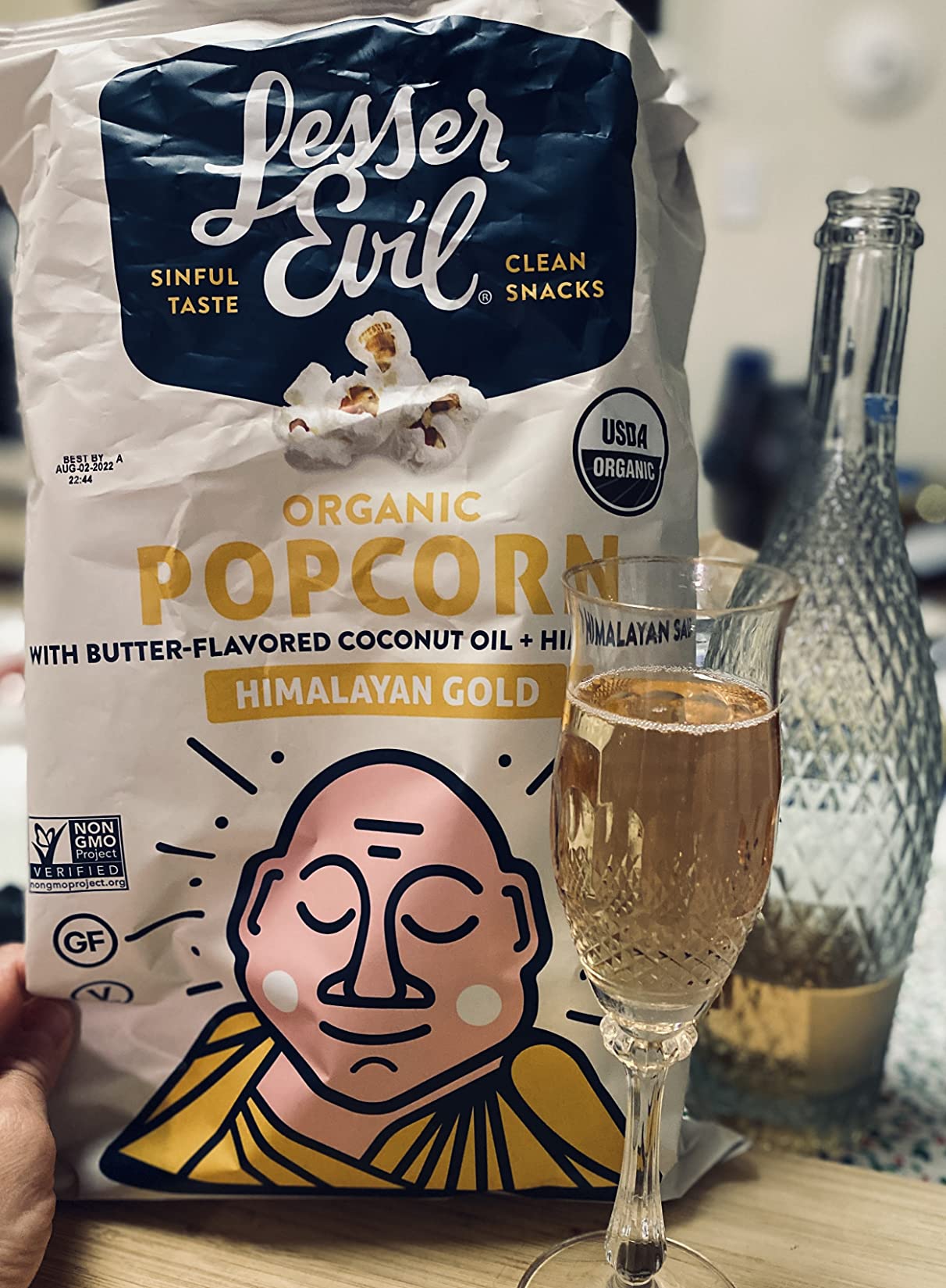 LesserEvil Himalayan Gold Organic Popcorn, Premium Quality, Minimally Processed, No Vegetable Oil, 4.6 Oz (Pack of 3) customer photo 1