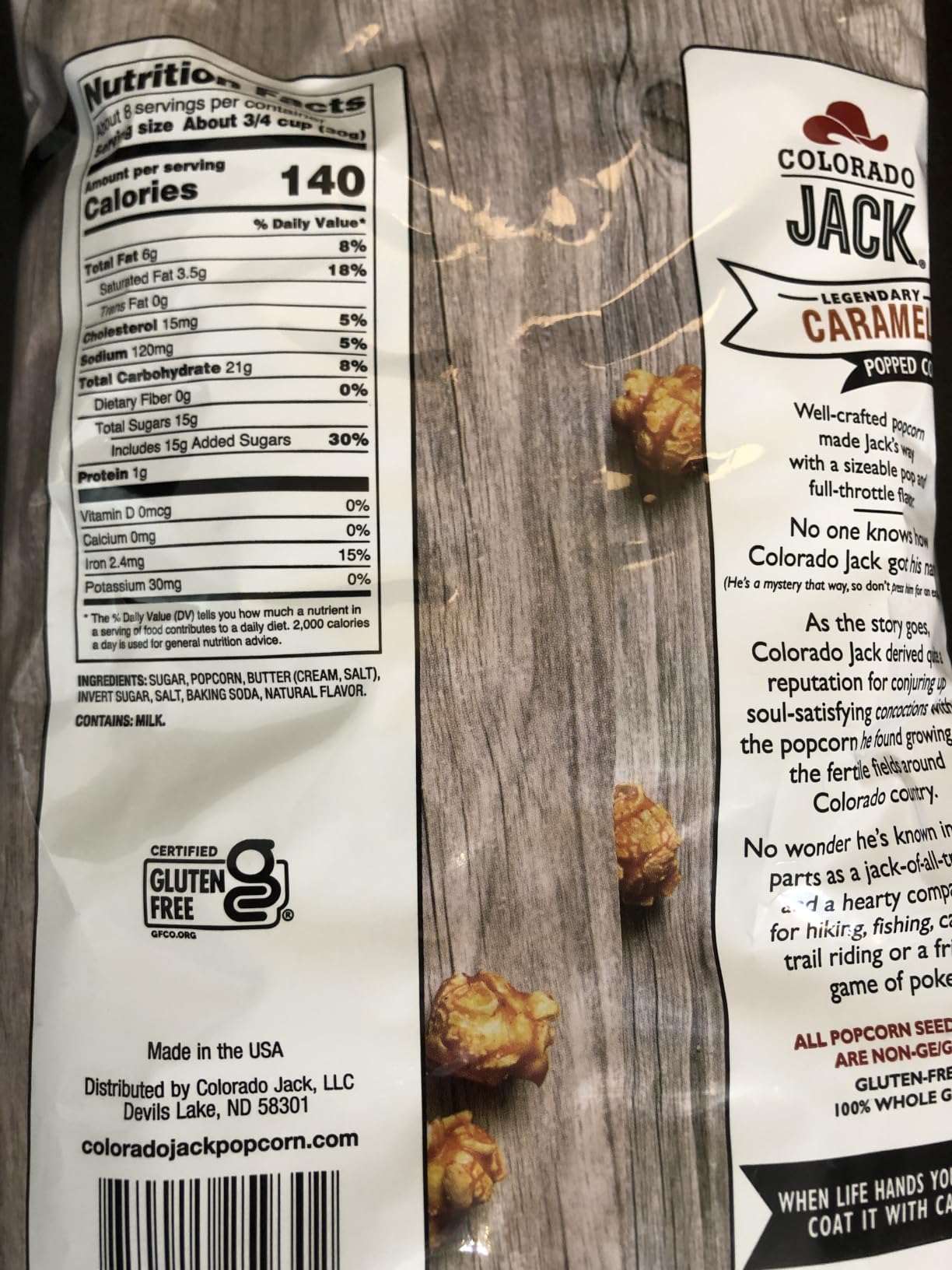 Colorado Jack Gourmet Caramel Popcorn: Real Butter & Vanilla, Farmer Grown, Delicious Snack Tasty Gift - No Corn Syrup & Gluten Free - Pack Size customer photo 1