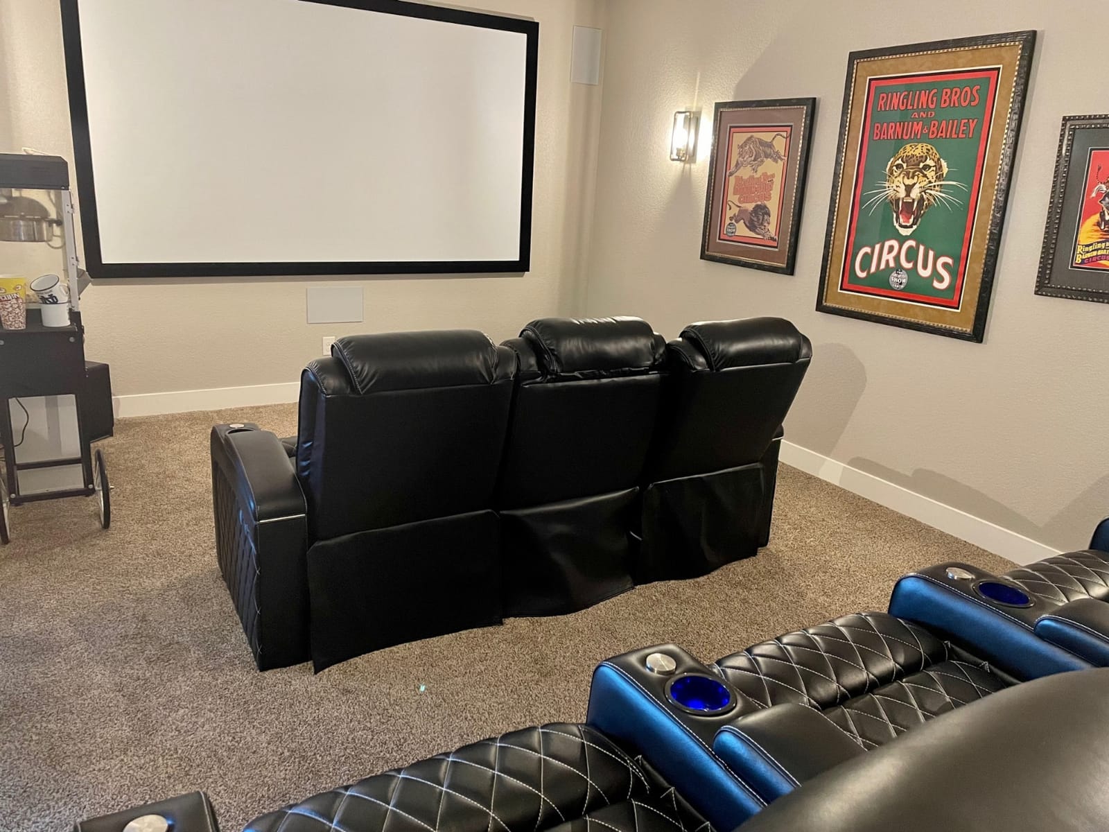 Valencia Oslo Home Theater Seating | Premium Top Grain Italian Nappa 11000 Leather, Power Recliner, Power Headrest, LED Lighting (Single Seat, Black) customer photo 1