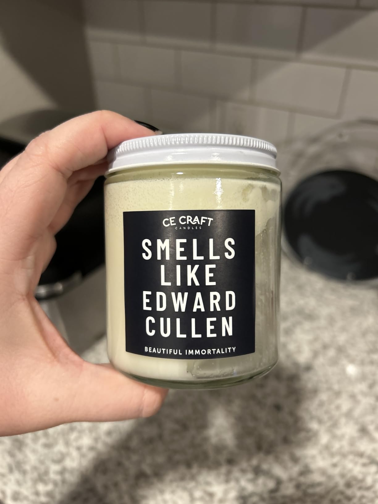Smells Like Edward Cullen Scented Candle - Midnight Musk Scent - Gift for Her, Celebrity Prayer Candle, Robert Pattinson Gift, Scented Soy Wax Candle, 8 oz Handpoured customer photo 1