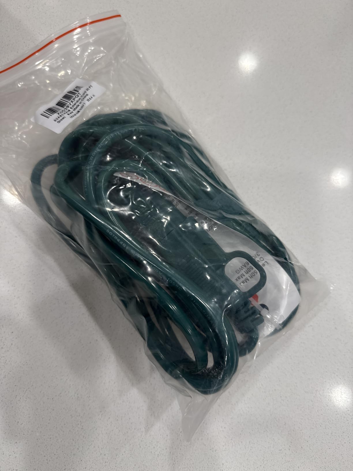 HUANCHAIN Indoor Outdoor Black Extension Cord 50 FT Waterproof 16/3 Gauge customer photo 2