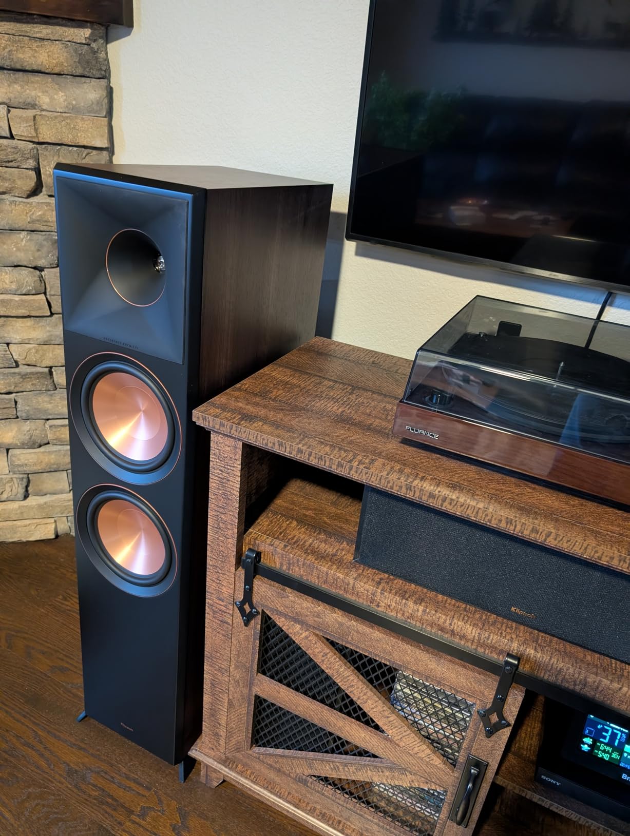 Klipsch Reference Premiere RP-8000F II Walnut Floorstanding Speaker | Dual 8 inch Cerametallic woofers with Tractrix horn and vented tweeter for home theater, hi-fi and Dolby Atmos customer photo 1