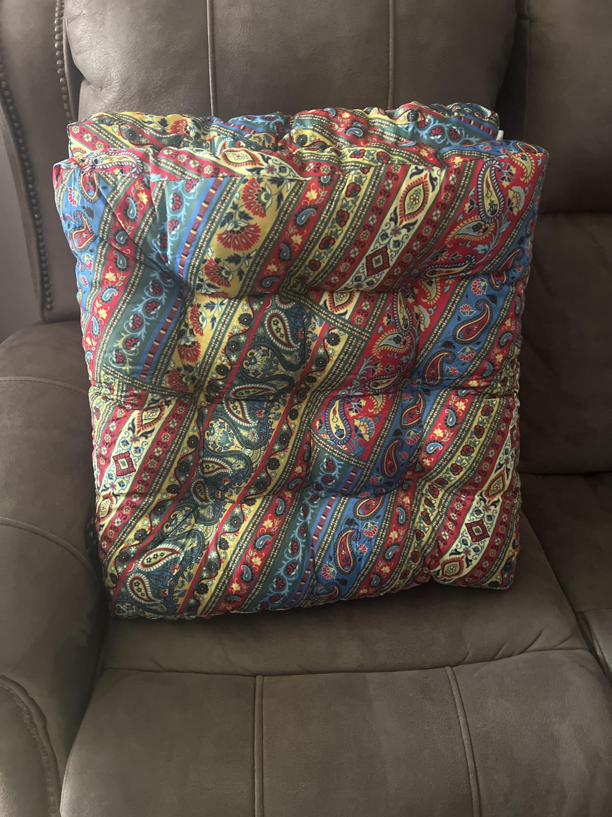 Codi Floor Cushions Seating for Adults Set of 2, Square Large Boho Pillows customer photo 2