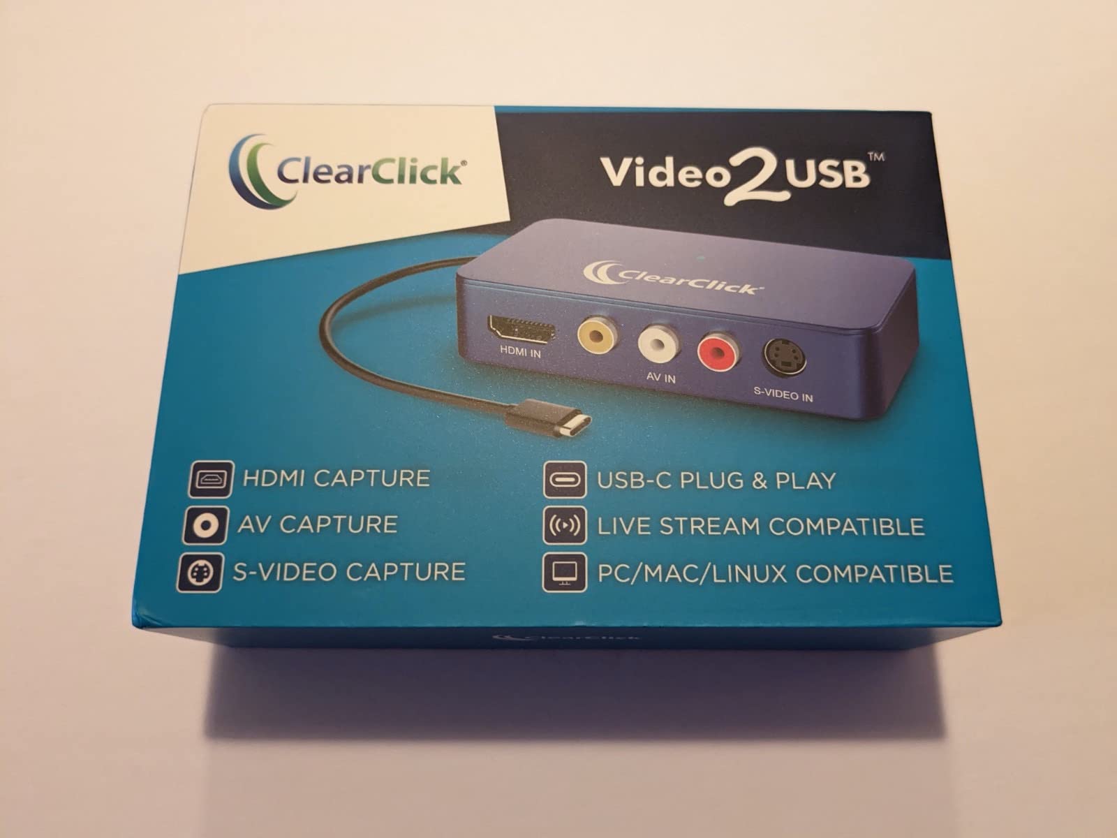 ClearClick Video to USB 1080P Audio Video Capture & Live Streaming Device - Input HDMI, AV, RCA, S-Video, VCR, VHS, Camcorder, Video8, Hi8, DVD, Gaming Systems - USB-C Plug & Play customer photo 1