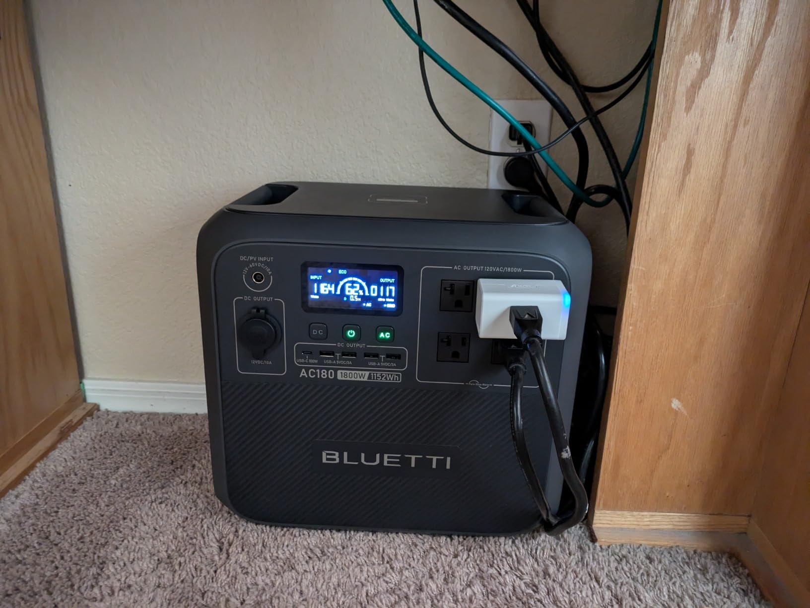 BLUETTI Portable Power Station AC180, 1152Wh LiFePO4 Battery Backup w/ 2 1800W (2700W peak) AC Outlets, 0-80% in 45Min, Solar Generator for Camping, Off-grid, Power Outage customer photo 1