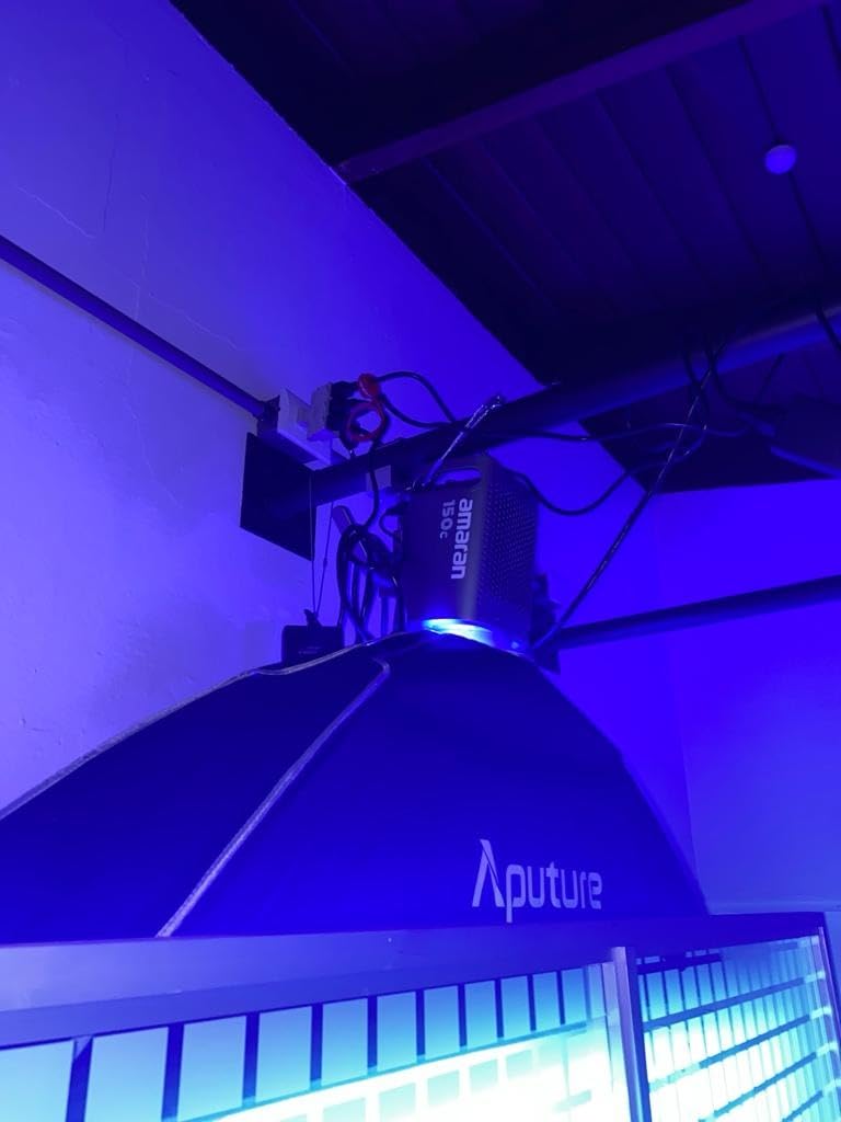Amaran 150c 150W RGBWW COB Video Light, CCT 2500K-7500K | Bowens Mount Silent DC/AC Power Supply, G/M Adjustment, 15,610 lux @ 1m, APP Control, for Video Recording Photography customer photo 1