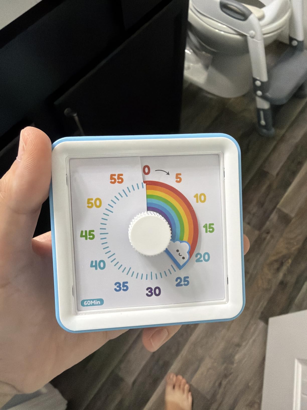 LIORQUE Visual Timer for Kids, 60 Minute Rainbow Countdown Timer, Blue customer photo 2