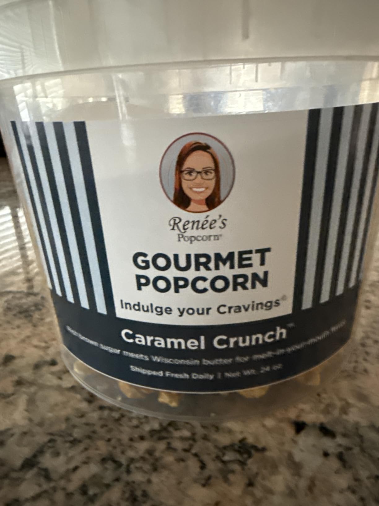 Renee's Caramel Crunch Connoisseur Popcorn, 1.1 Gal Resealable Bucket customer photo 2