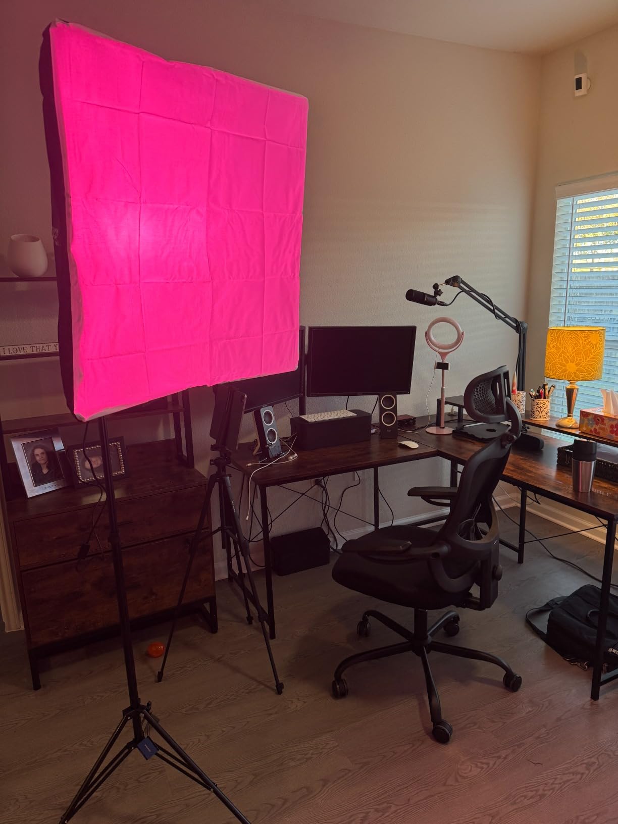 RGB Softbox Lighting Kit with App Control & 9 Effect Modes, 2 Pack 26W FCC/IC/UL Certified LED Bulbs CRI93+ TLCI98+, E26 Porcelain Sockets, 24