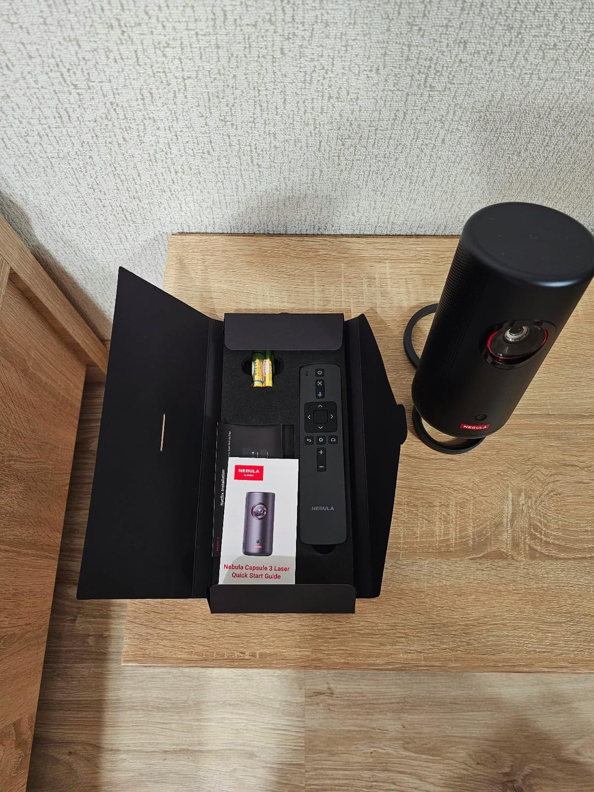 NEBULA Capsule 3 GTV Portable Mini Projector, Netflix Officially Licensed, 1080P Smart Projector with Wi-Fi, 2.5 hrs Battery, 120-Inch Display, Dolby Digital, for Any Space customer photo 1