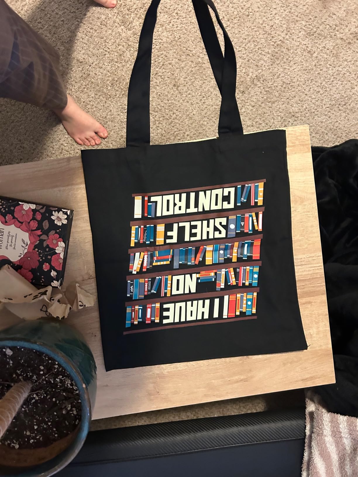 AUSVKAI Canvas Tote Bag Aesthetic for Women, Cute Book&skull Reusable Cloth Cotton Bags for College Shopping Beach Grocery Trendy Gifts customer photo 2