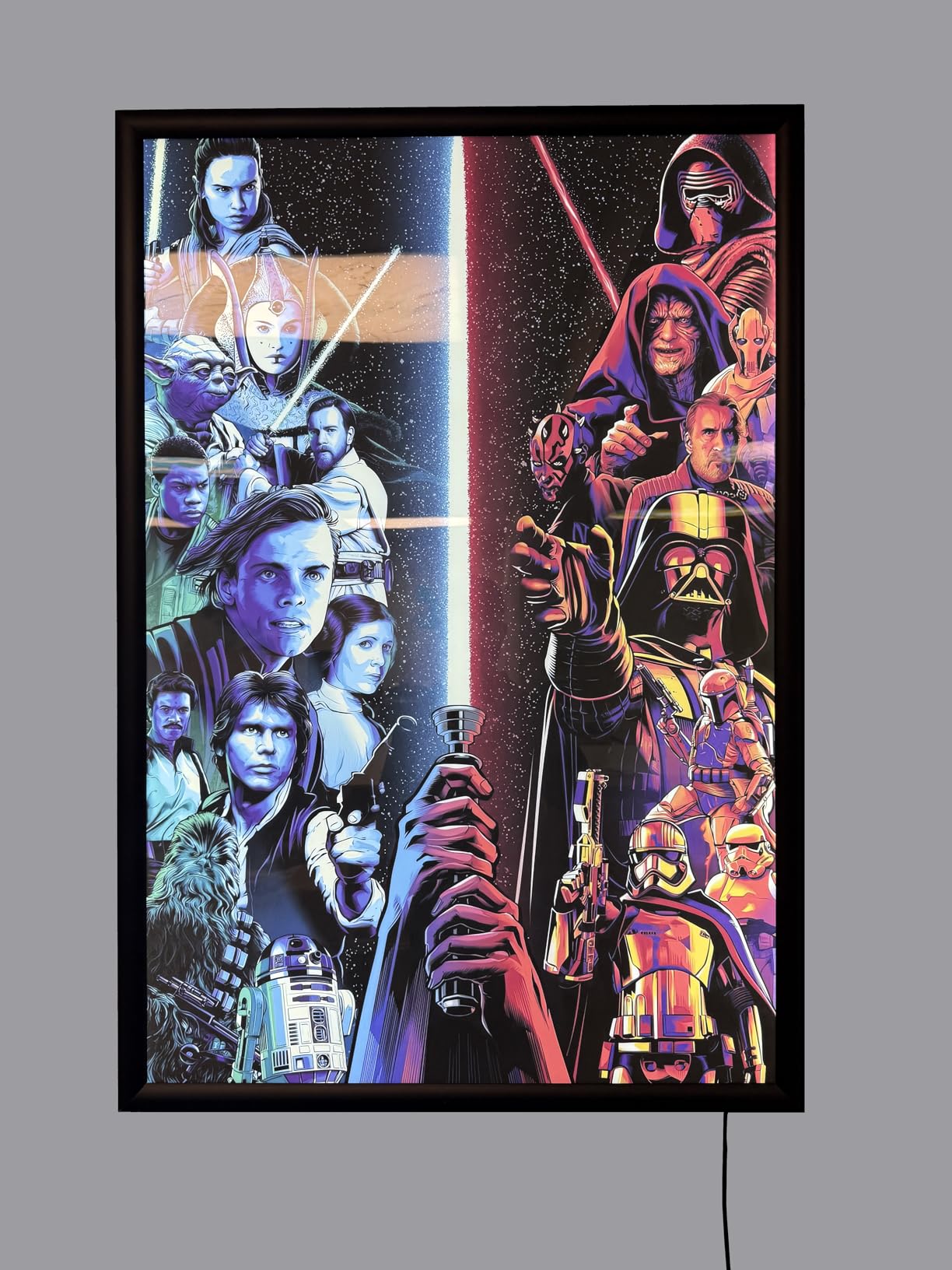 LED Backlit Movie Poster Frame 16x24 Cinema Light Box for Theater Room | Even LED Backlighting, Premium Theater-Style Look, Quick Poster Swaps, Remote Dimmer, Black Anodized Aluminum Frame customer photo 1