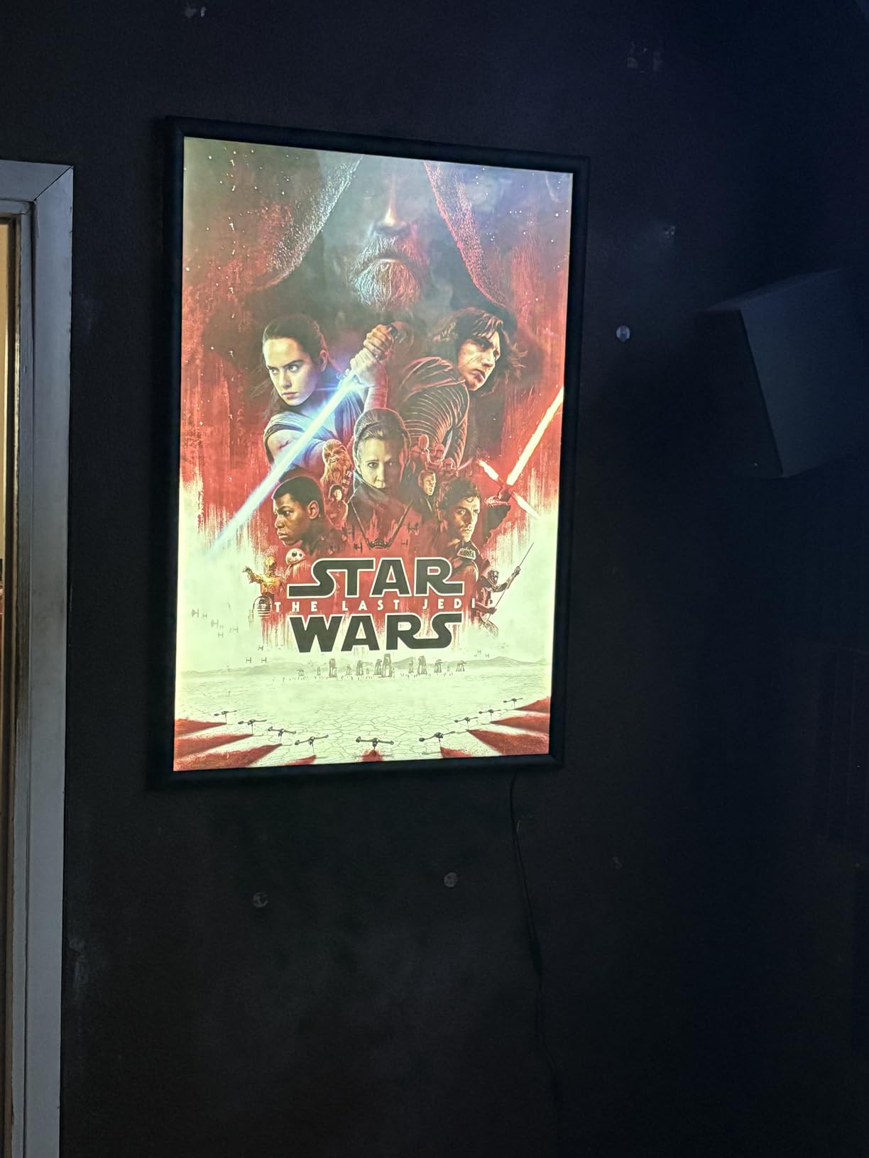 LED Backlit Movie Poster Frame 27x40 Cinema Light Box for Theater Room | Even LED Backlighting, Full-Size 27x40 Fit, Premium Theater Look, Quick Poster Swaps, Remote Dimmer, Black Aluminum Frame customer photo 1