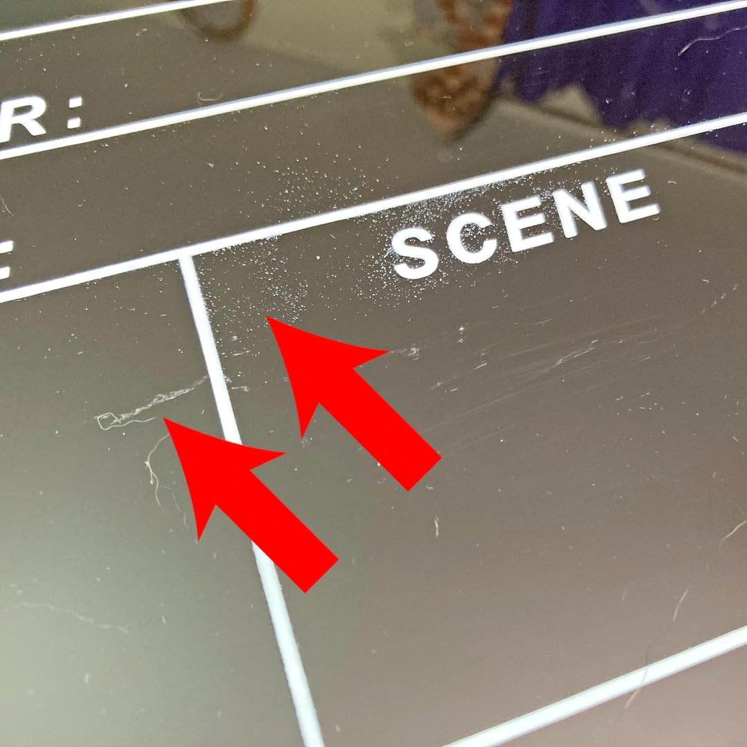 Directors Clapboard for Film, Hollywood Move Clapper Board | Cut Action Scene Film Slate Clapboard with a Magnetic Blackboard Eraser, Two Custom Pens, Cleaning Cloth and Hex Wrench customer photo 1