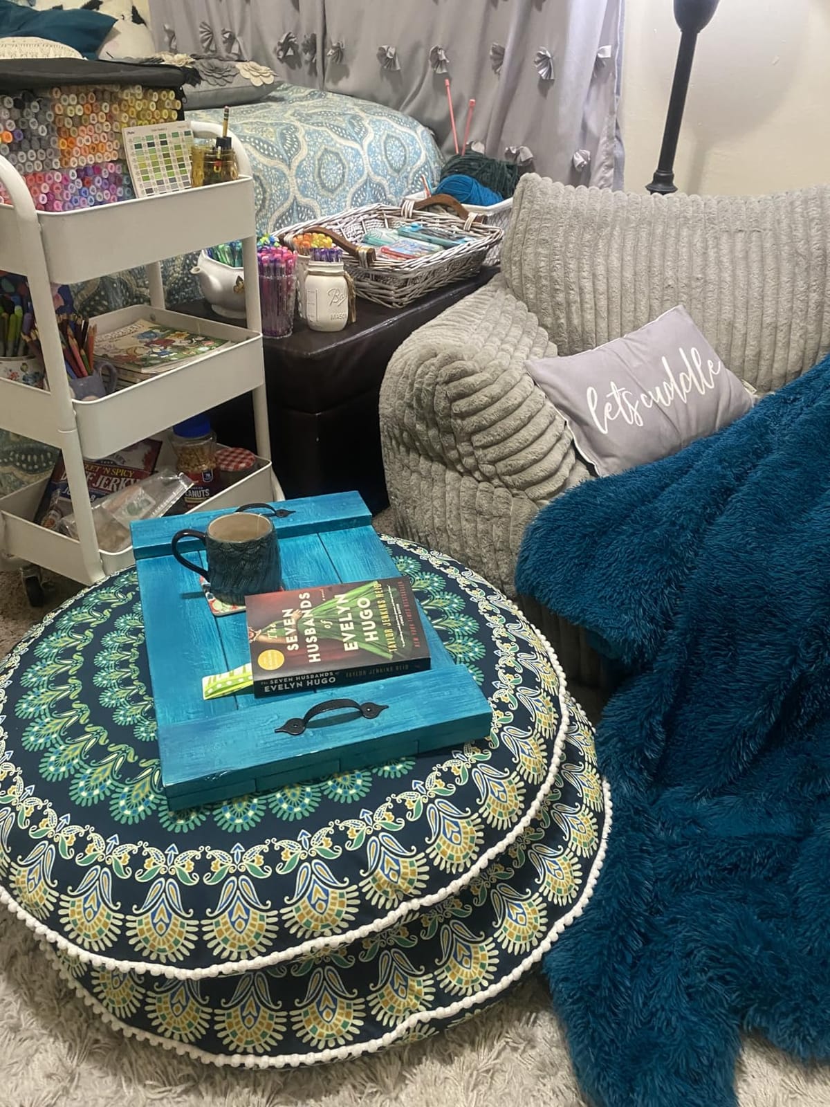 Codi 32-inch Floor Pillow, Large Meditation Cushions for Adults, Green customer photo 2