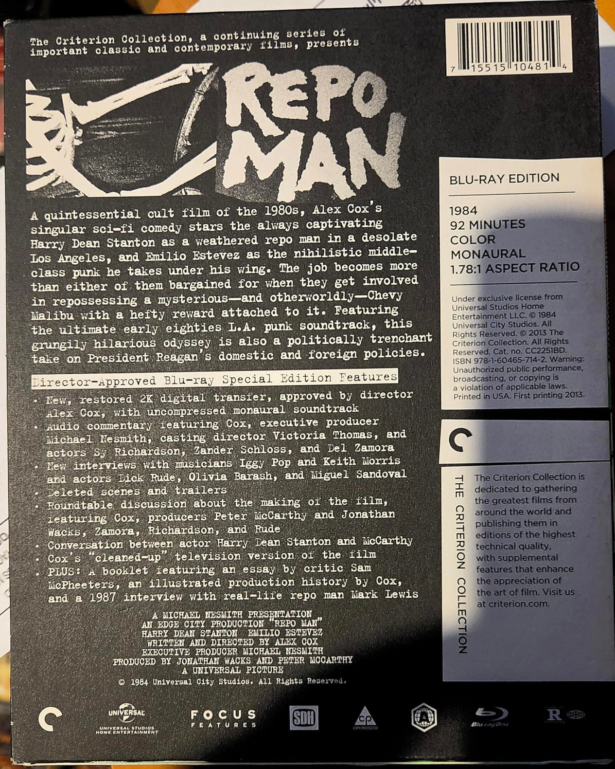 Repo Man (The Criterion Collection) [4K UHD] customer photo 1
