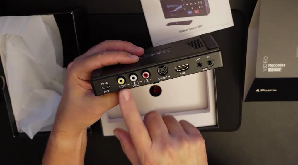 Portta VHS to Digital Converter, Video to Digital Recorder with Remote, Compatible with VHS, VCR, DVR, DVD, Hi8, Mini DV, Gaming Consoles customer photo 1