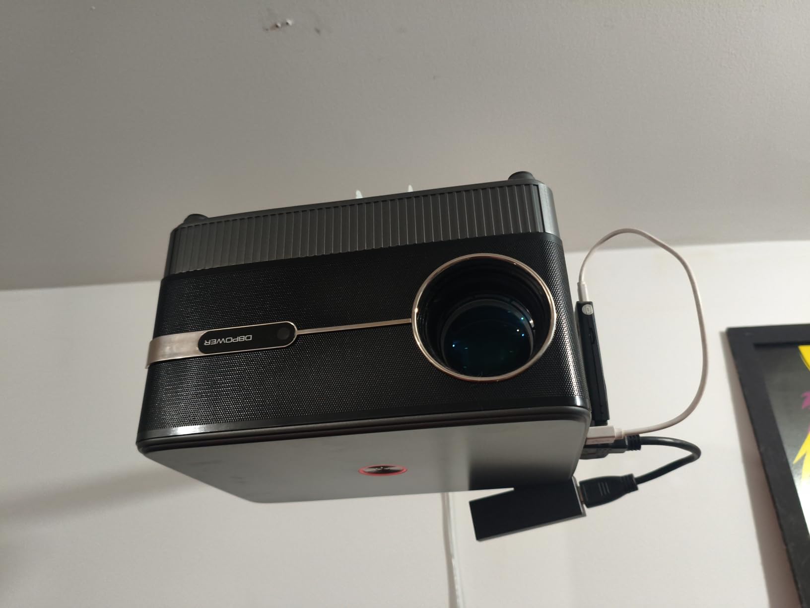 DBPOWER Smart Projector Compatible with Netflix, Native 1080P Projector with WiFi 6, Bluetooth & Auto Keystone, Built-in Streaming Apps for Home Theater, Bedroom, Apartment & Outdoor Movie Nights customer photo 1
