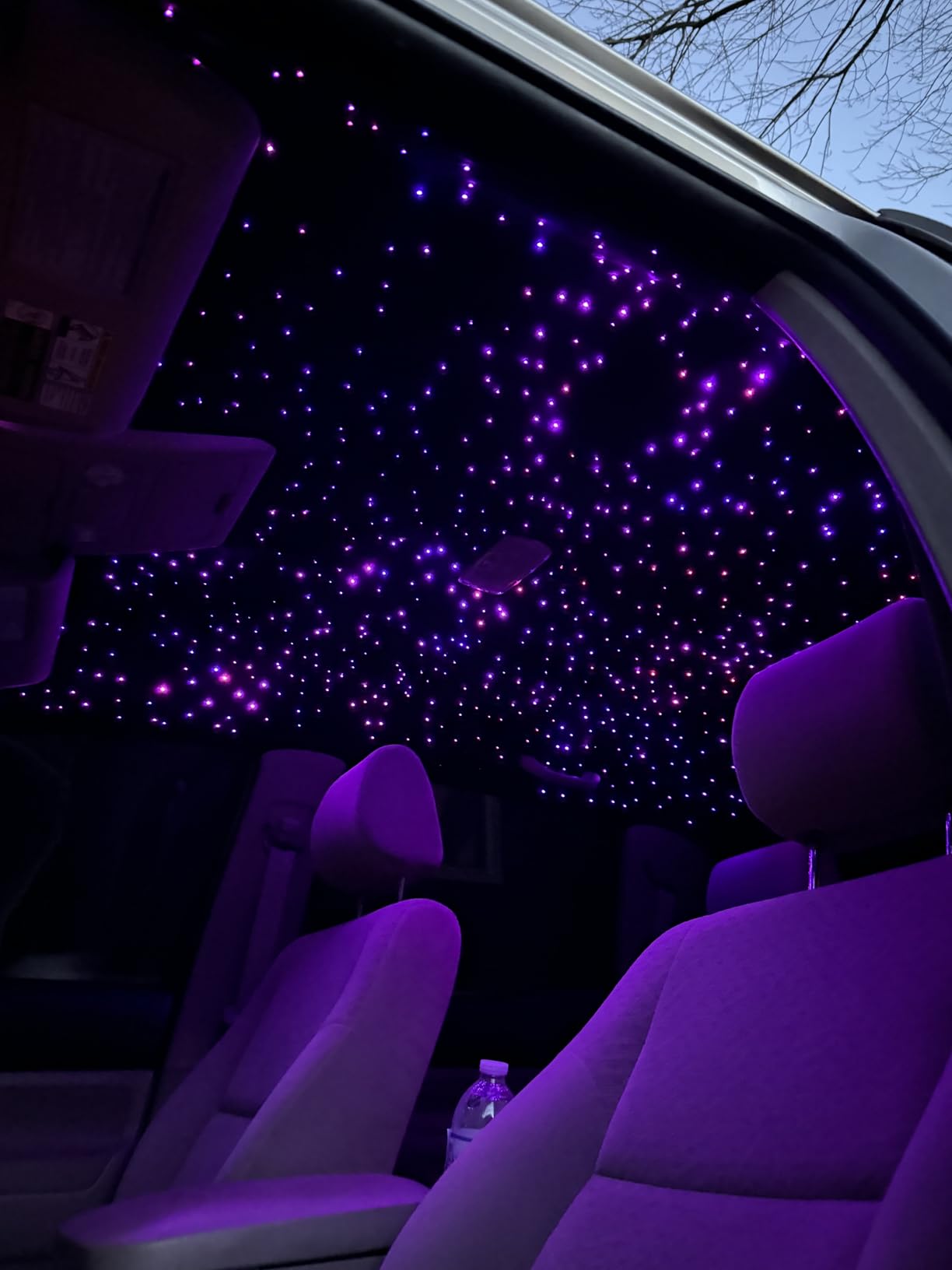 CHINLY Two-Color 1000 piece Twinkle Star Lights Starlight Headliner Kit, APP RGBW Fiber Optic Lights starlights Headliner kit, 20W 13.1ft Star Lights for Ceiling roof Home Theater customer photo 1