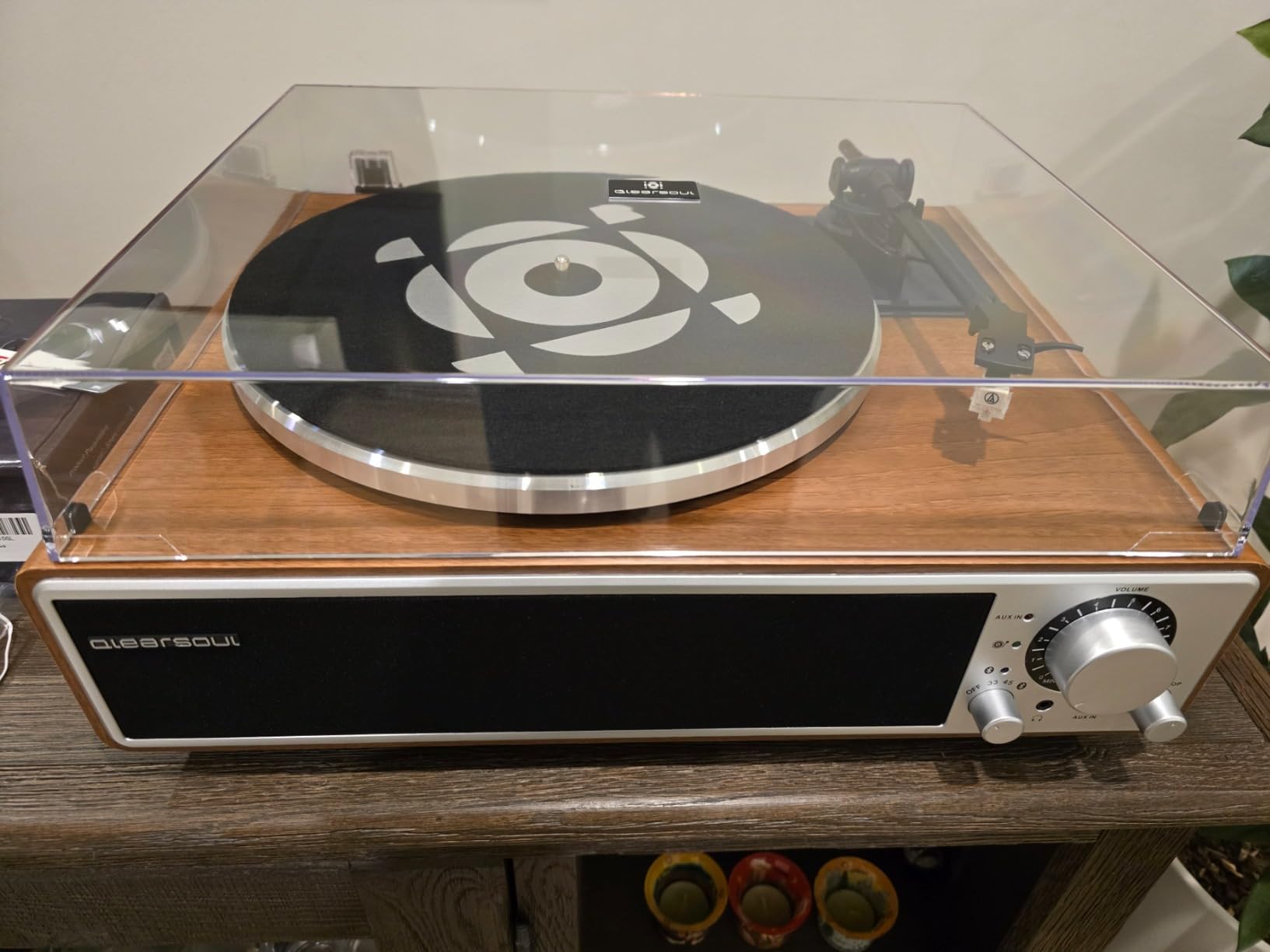 ONE-Q All-in-one Vinyl Record Player with Bluetooth 5.4, HiFi Turntable Built-in Speakers, Phono Preamp, AT-3600L Cartridge, 33/45 RPM, Auto Off customer photo 2