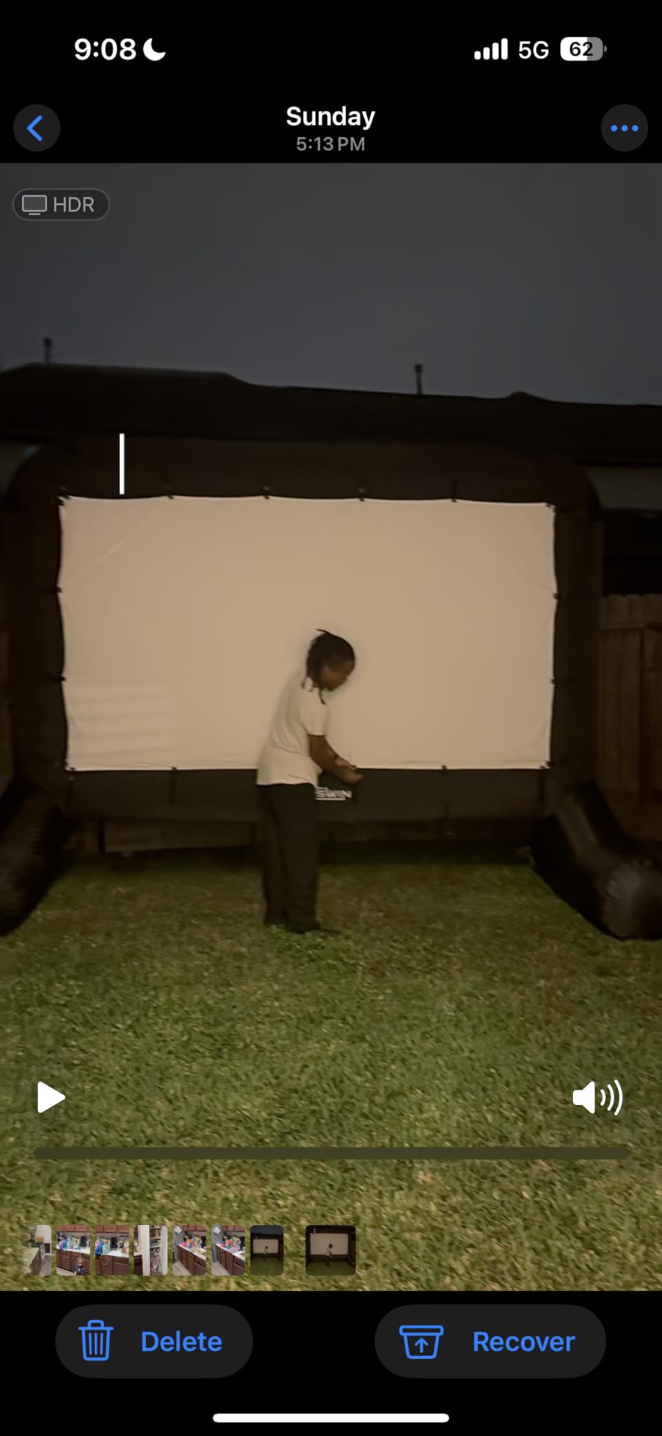 14 FT Inflatable Outdoor Movie Screen, Blow Up Projector Screen Outdoor with Air Blower, Movie Screens for Backyard with One Piece Design, Front & Rear Projection, Easy Set Up customer photo 2