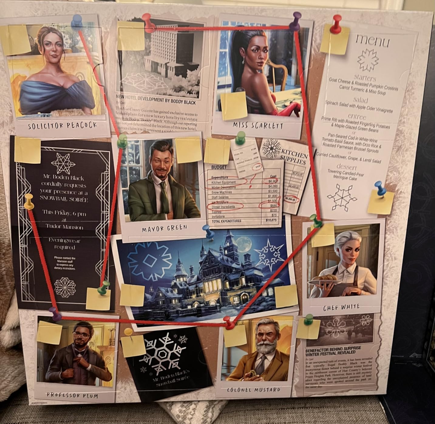 Clue Advent Calendar: Secrets Under Snowfall | 24 Days | Family Mystery Games | with 6 Winter-Themed Tokens and Surprise | Ages 10+ | 1+ Players customer photo 2