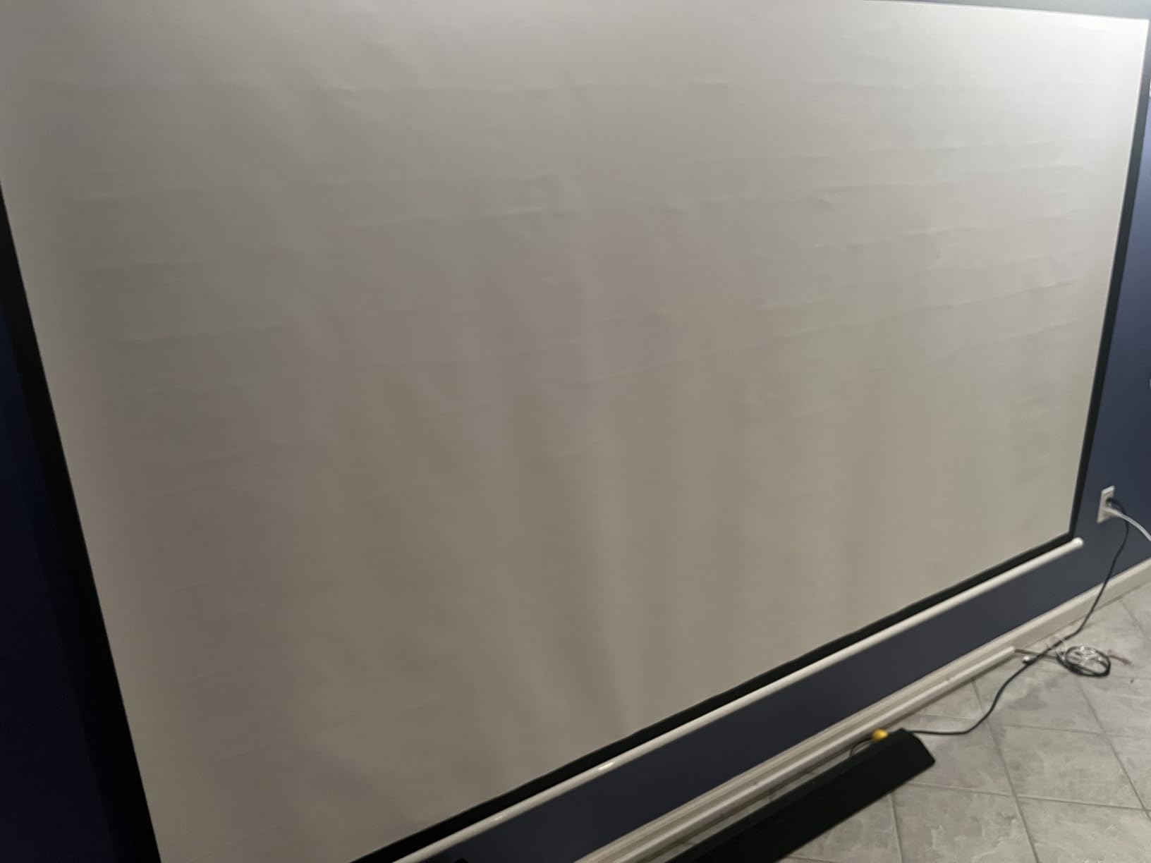 Projector Screen Motorized Auto Pull Down Screens (150'' 16:9 White) | Electric Automatic Wall Ceiling Retractable Movie Screen for Office Classroom Indoor with Remotes 4K HD 3D customer photo 1