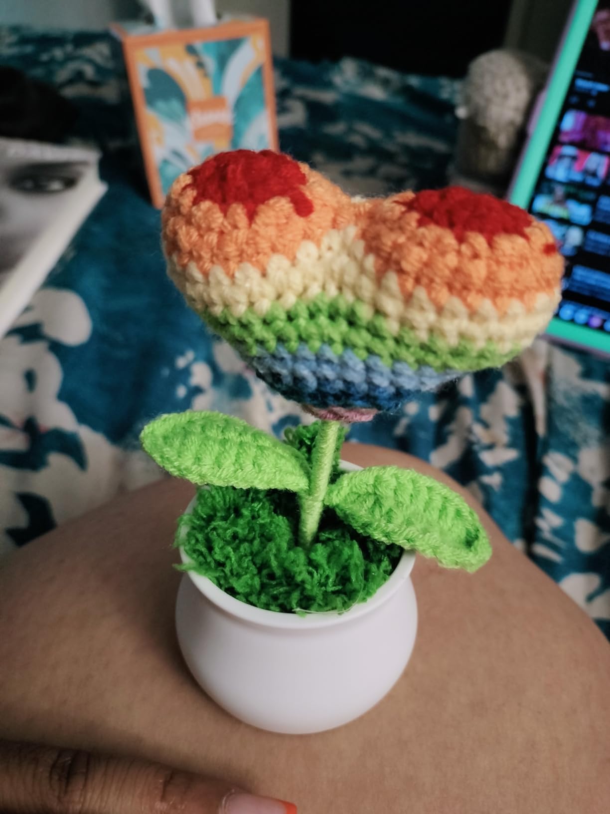 Aqltidiz Crochet Rainbow Love Decoration for Decor & Emotions | Meticulously Hand-Knitted Ornament, Ideal Holiday Birthday Party Gift to Spread Warmness, Embrace Every Shade of Love customer photo 2