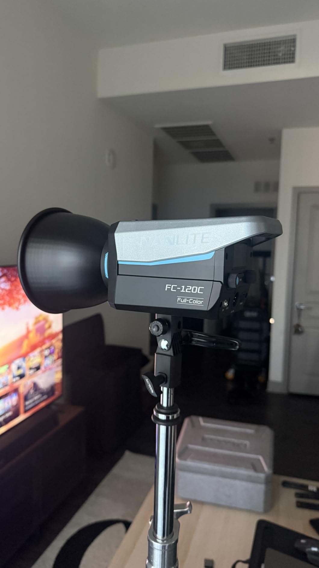 FC-120C RGB COB Led Video Light | 145w,2,700K to 7,500K ,12,850 lux @1m,Bowens Mount Adapter for Photography Video Recording, APP Control customer photo 1